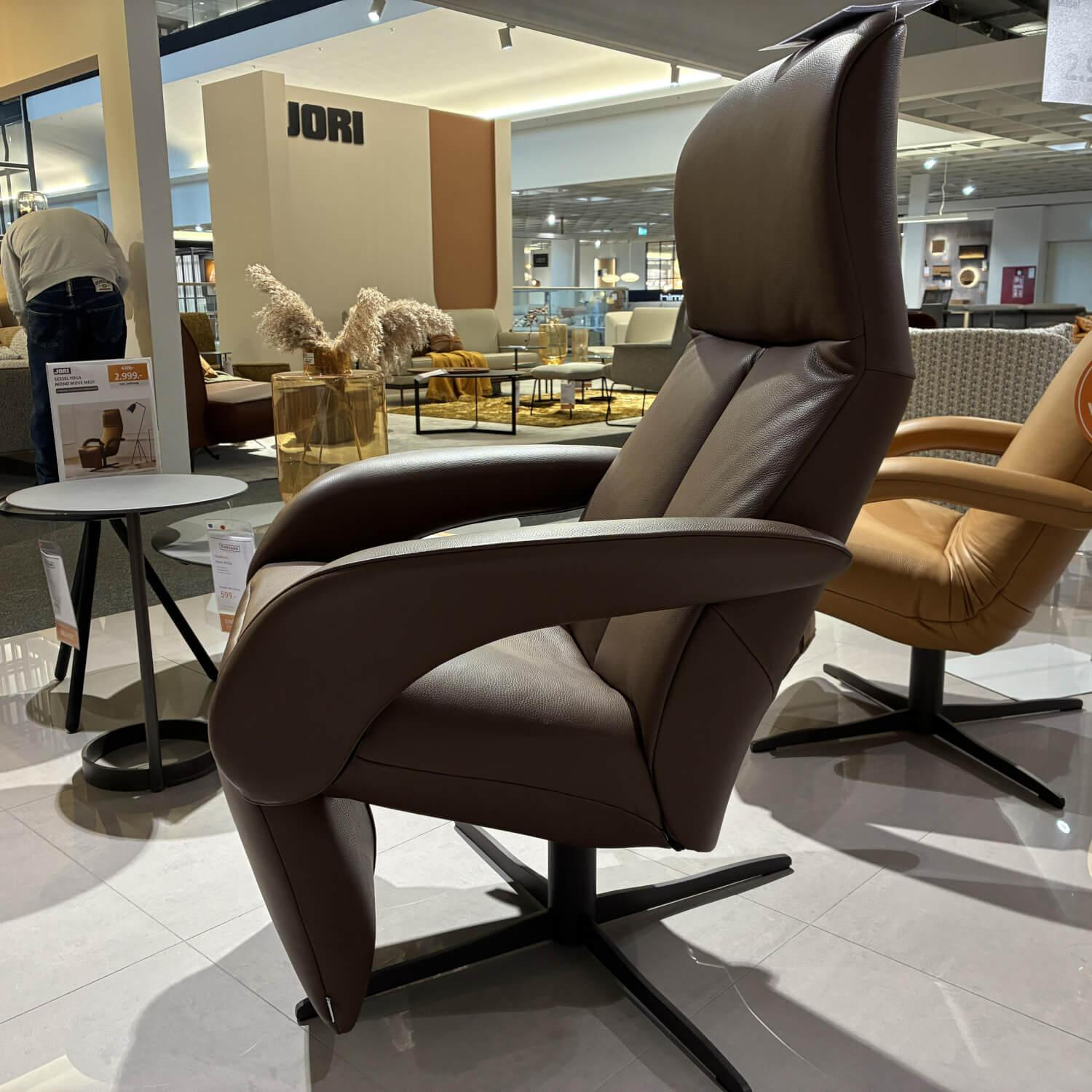 Jori - Sessel Symphony JR-7960 Mono-Move-Medi Leder Celia Truffo Braun 4-Stern Fuß Braun Gewellt Lackiert - 2