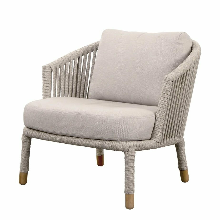 Cane Line - Loungesessel Moments Stoff Cane Line AirTouch Sand Beige Rahmen Cane Line Rope Sand Beige  - 1