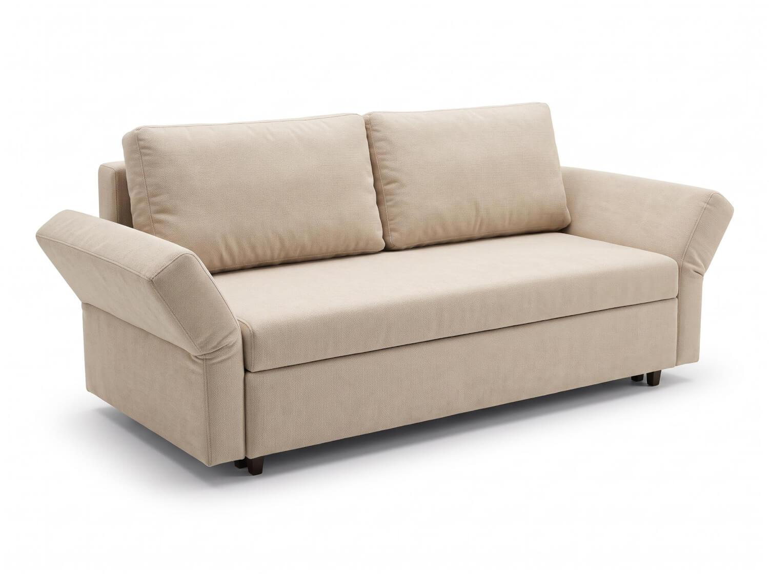 Signet - Schlafsofa Nick Farbe Beige Mit Verstellbaren Seitenteilen Inkl. Rückenkissen - 1