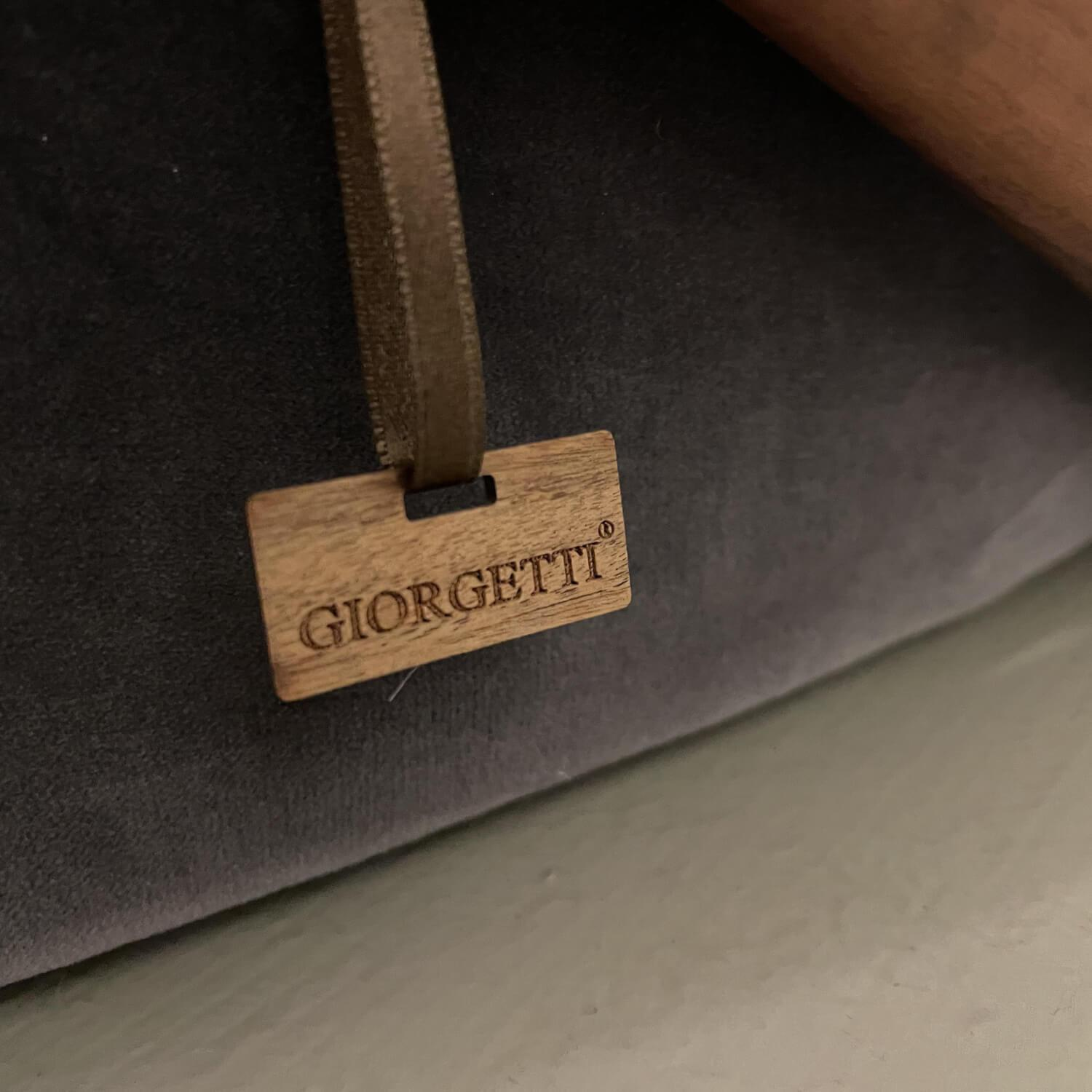 Giorgetti - Sessel Hug Stoff Adamo&Eva 107 Antracite Gestell Nussbaumholz Dunkel Gebeizt - 3