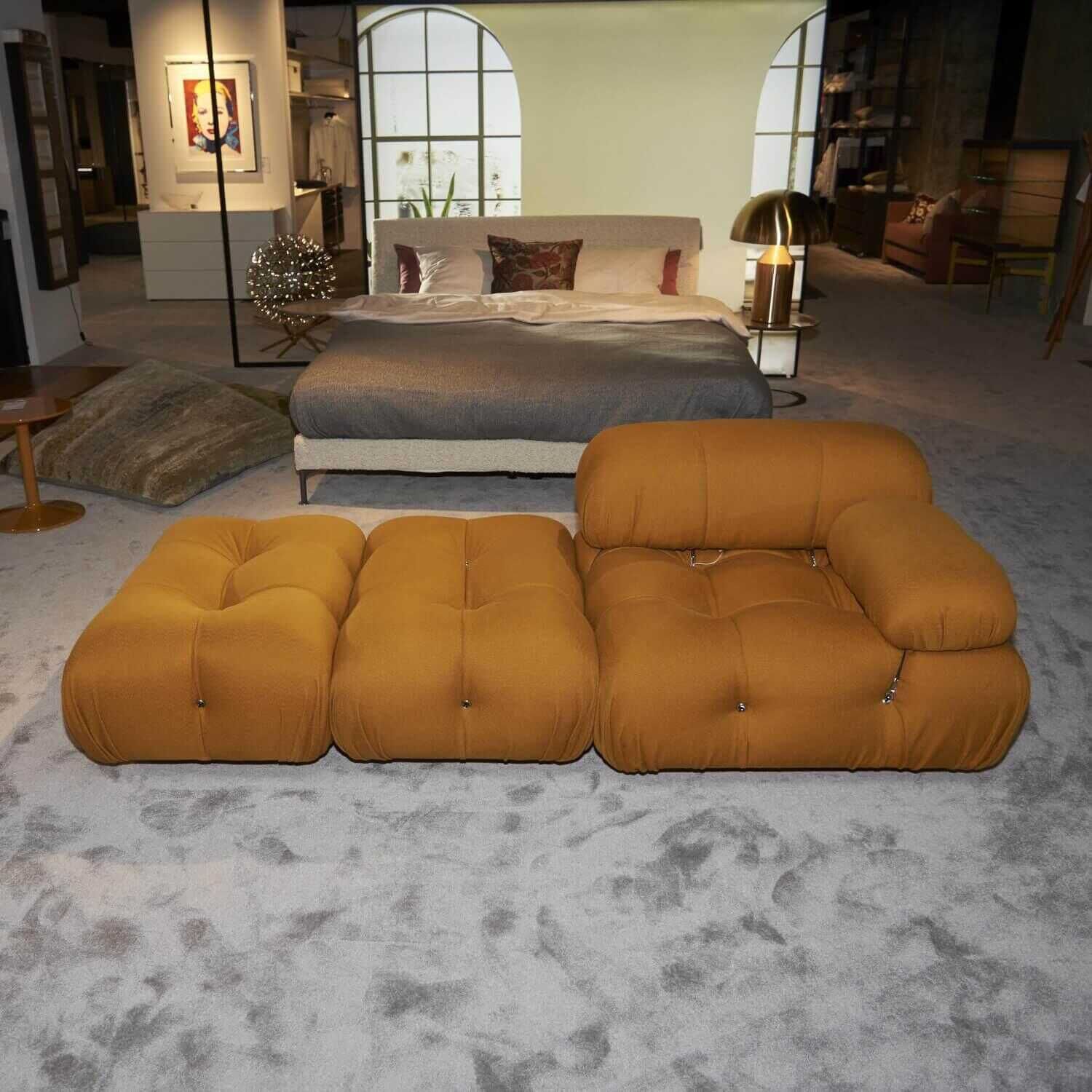 Sofa Camaleonda Stoff Orange Buche Natur