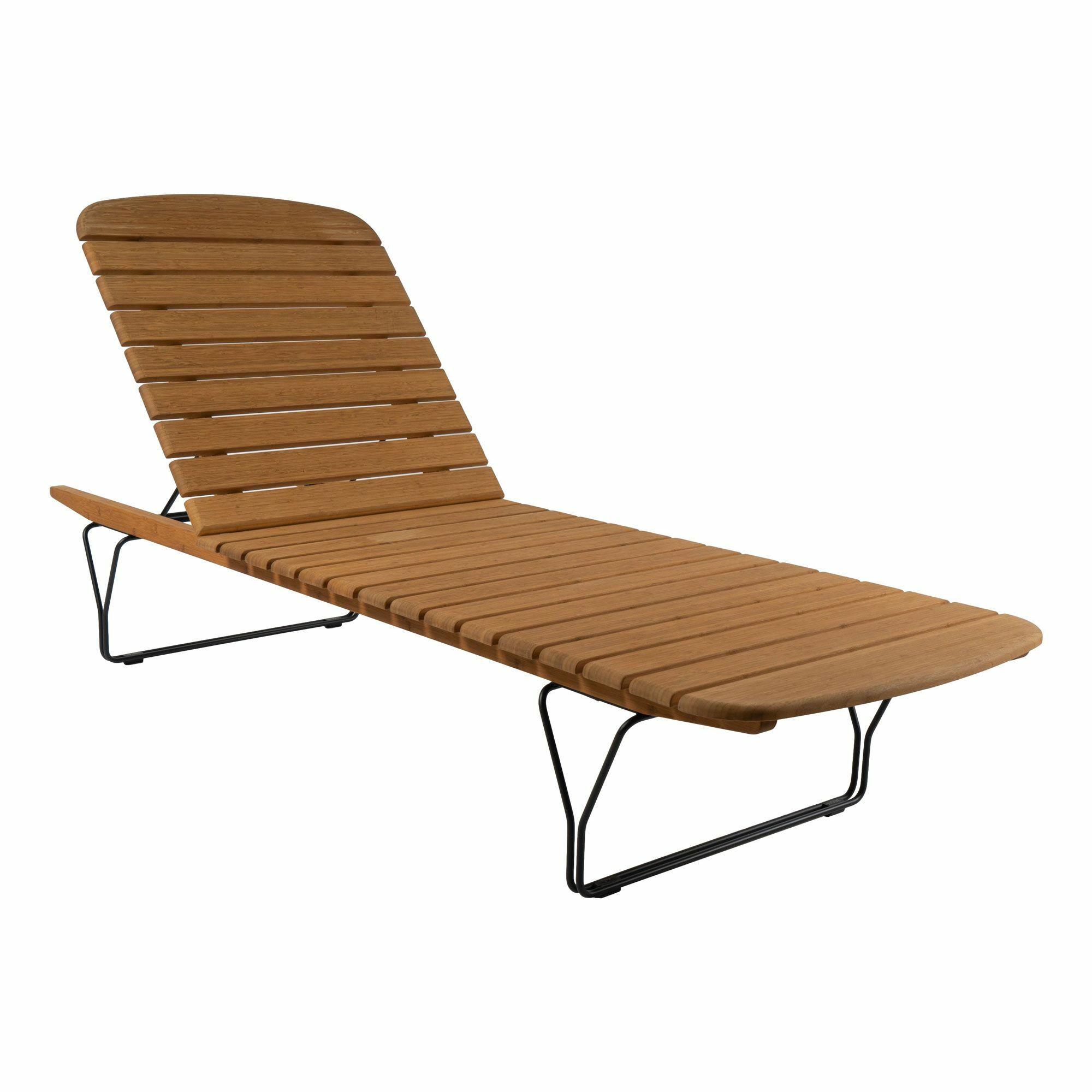 Houe - Liege Molo Latten Bamboo Gestell Schwarz Inklusive Auflage Sunbrella Natte Sooty Grey Anthrazit - 4