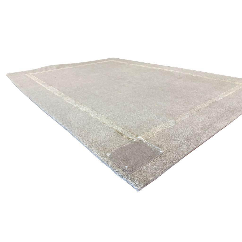 Eigene Herstellung - Teppich Nepal 183x240cm Schurwolle Mit Seide Handgeknüpft Beige - 3