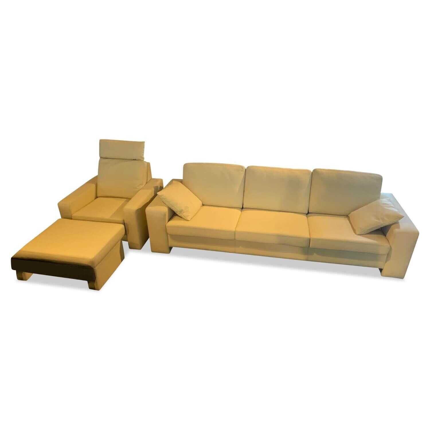 nolte-garnitur-vario-select-dreisitzer-sessel-leder-beige-157e5dbaec89 Nolte - Garnitur Vario Select Dreisitzer Sessel Leder Beige - 1