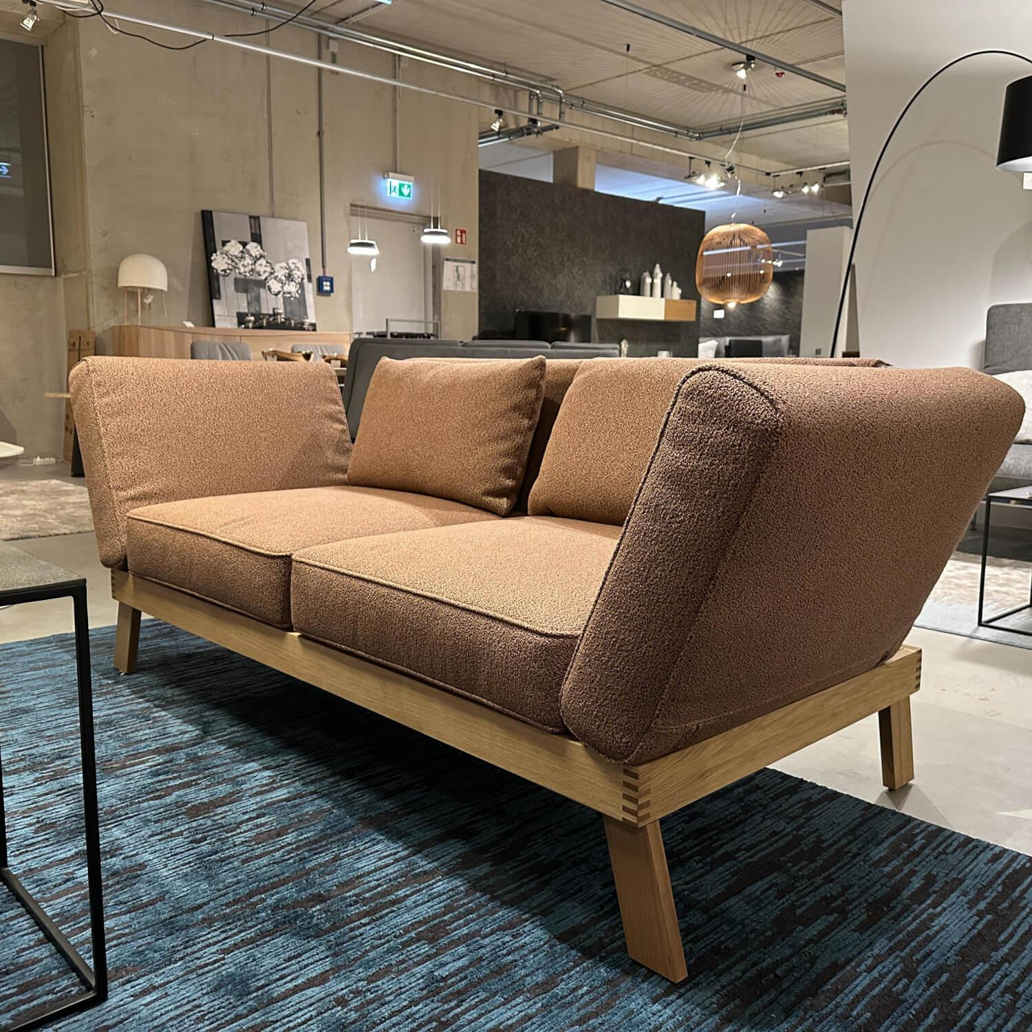 Brühl - Sofa Lofoten Lounge Stoff 5275 51 Orange Braun Gestell Eiche Hell Geölt - 7