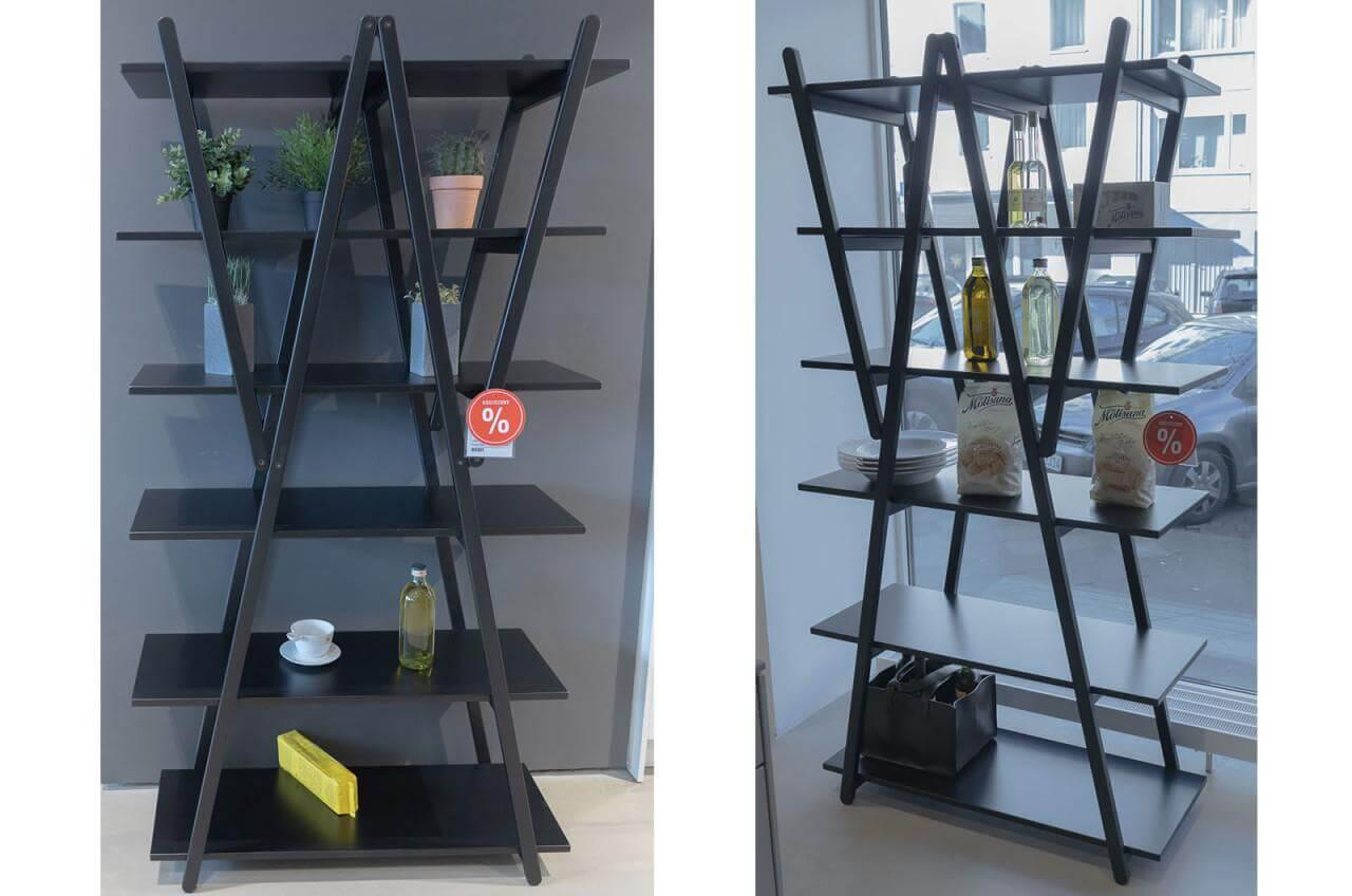 Cassina - 2er Set Bücherregal Nuvolo Rossa Buche Schwarz Lackiert Zusammenklappbar - 7