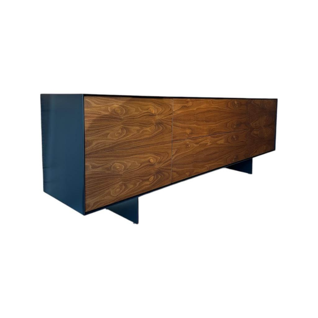 Riva1920 - Kommode Rialto Fly Front Nussbaum Korpus Eisen Lackiert - 1