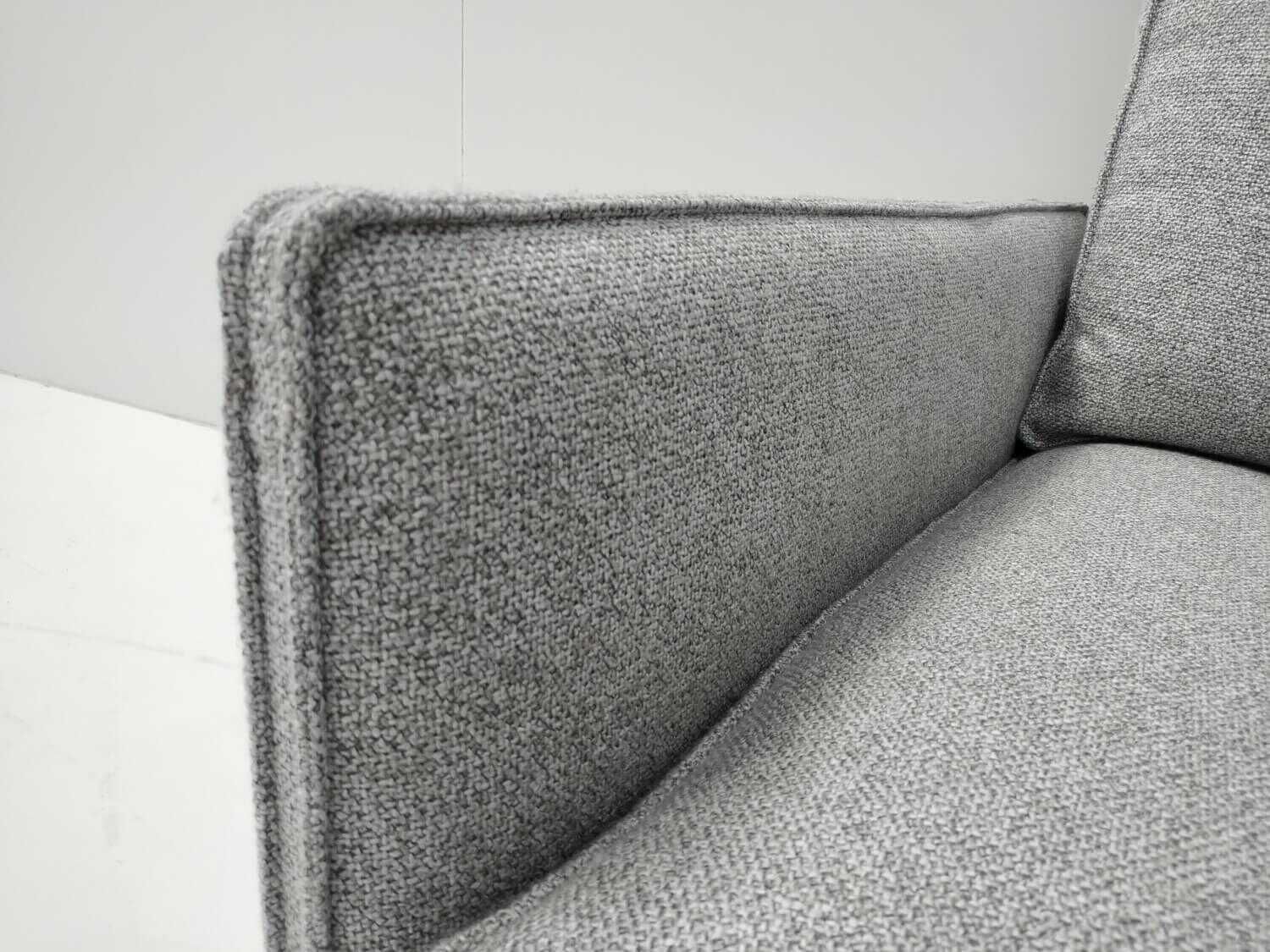 IP Design - Sessel Cube Lounge Stoff Mara Grau mit Hocker - 11