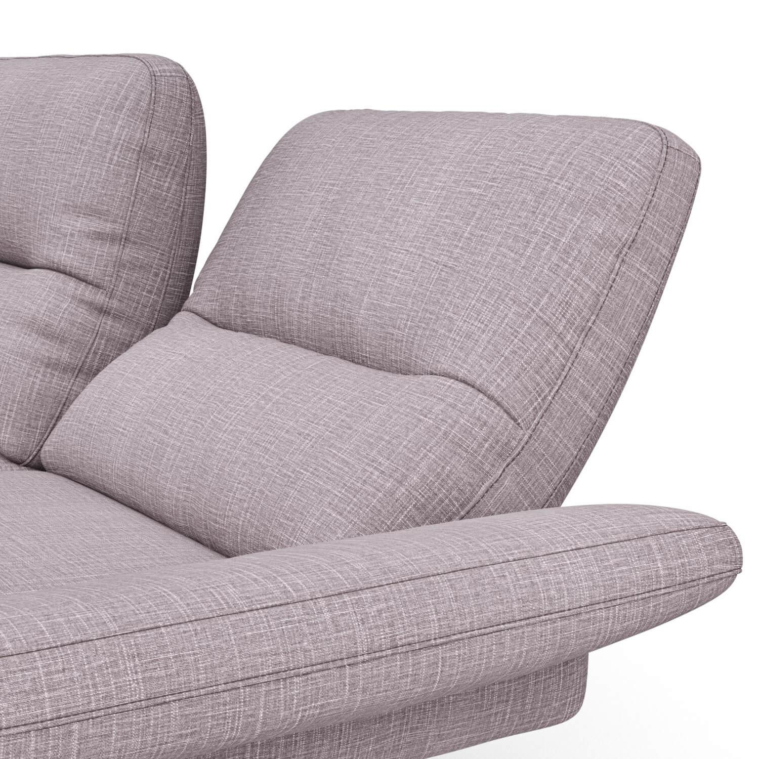 Comfort Republic - Ecksofa Alexander Stoff Magnolia Rosa Beige mit Hocker - 3