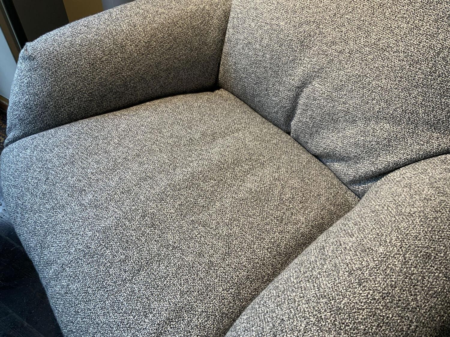 Bielefelder Werkstätten - Sessel Daron Stoff T Normandie Beige Füße Schwarz mit Hocker - 3