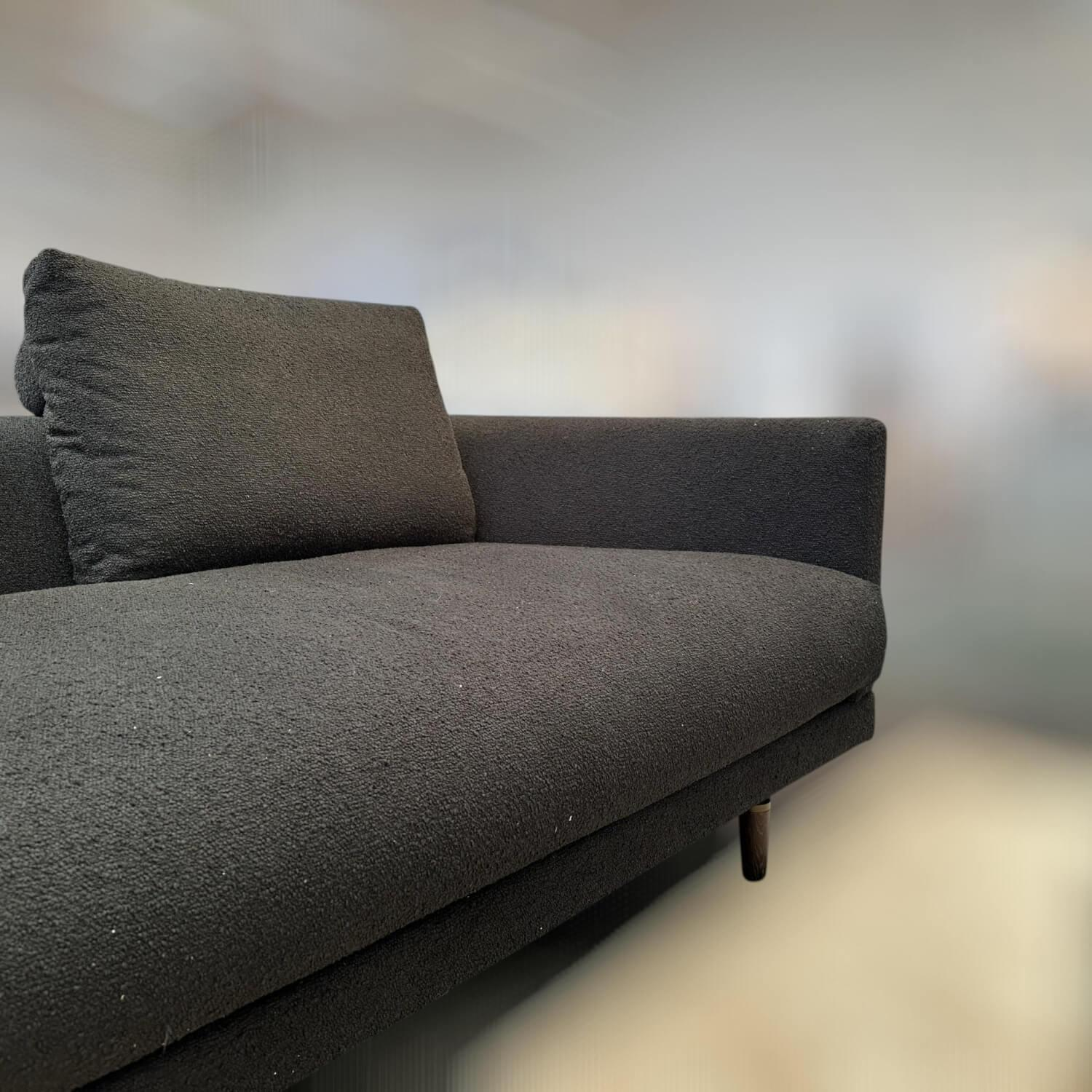 Bielefelder Werkstätten - Sofa Long Island Stoff Rhett BW1790-191 Anthrazit Fuß Esche Braun - 6