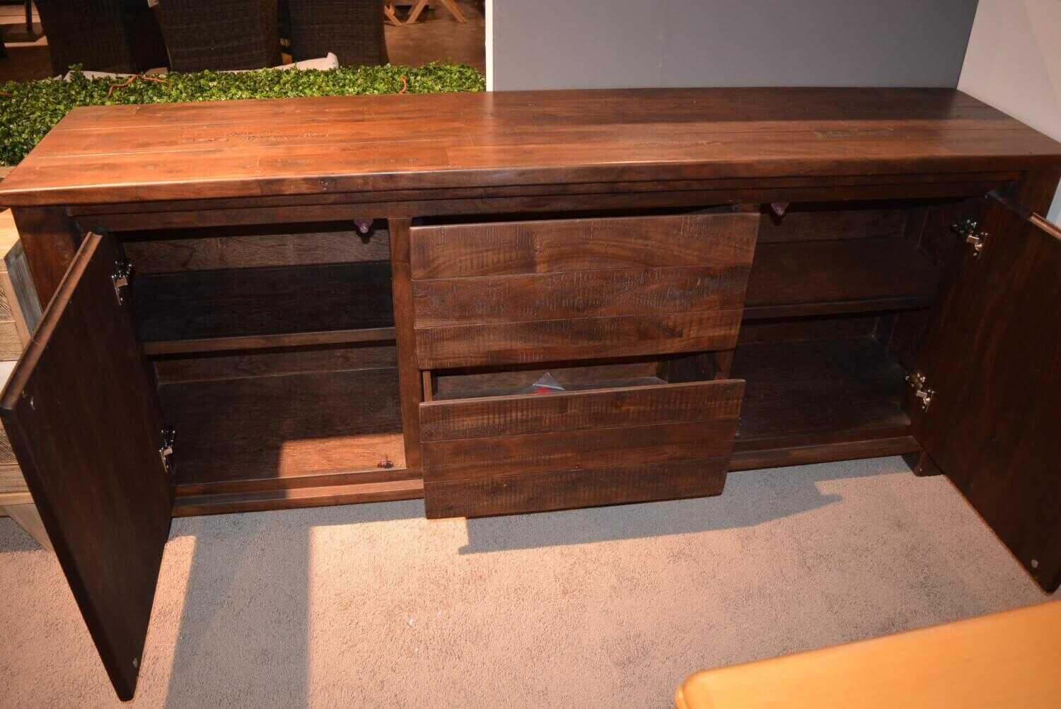 Habufa - Sideboard Tobago Massivholz Farbe Burned Grey - 3