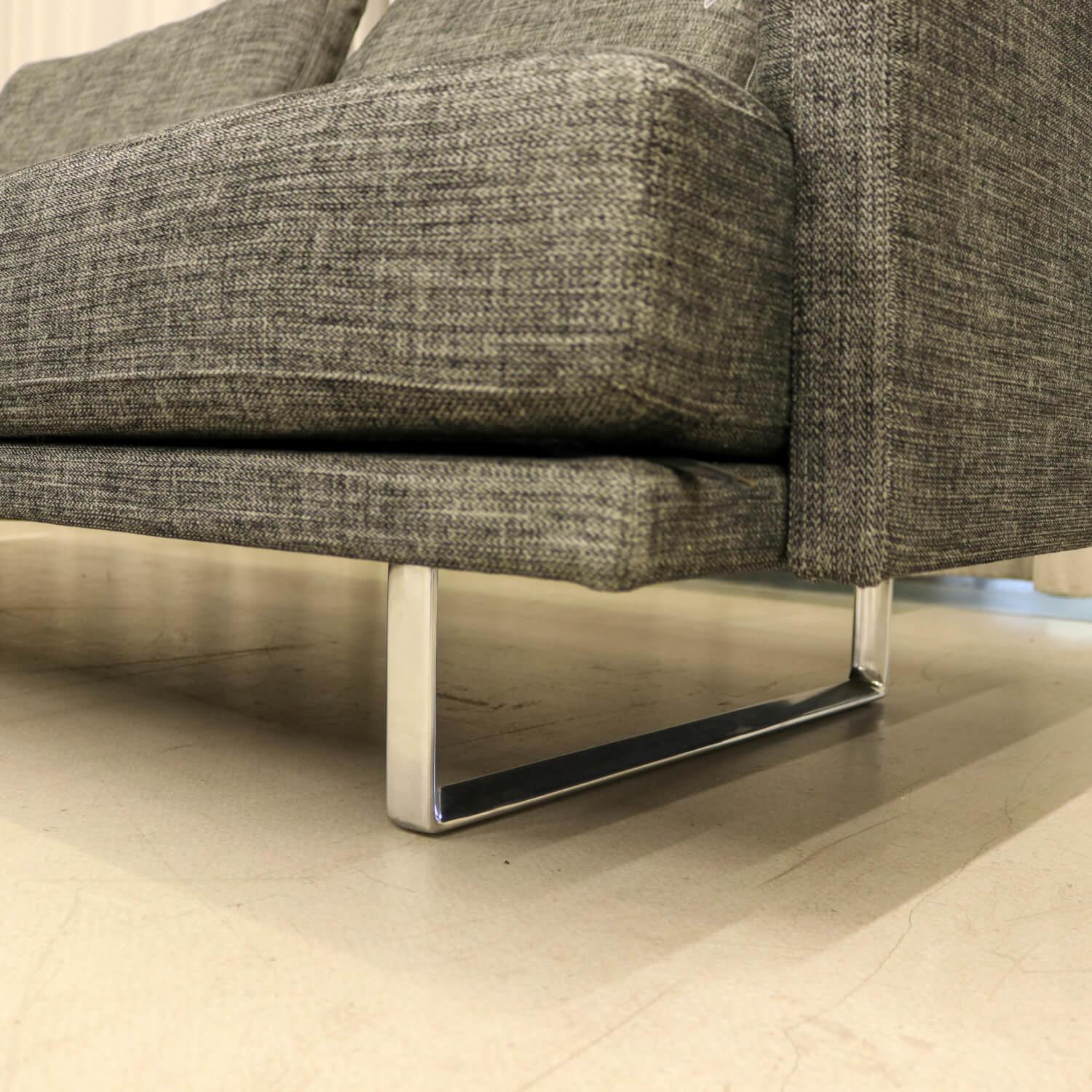 Walter Knoll - Ecksofa Prime Time Stoff Chenille Sonra 7869 Basalt Gestell Hochglanz Poliert - 5