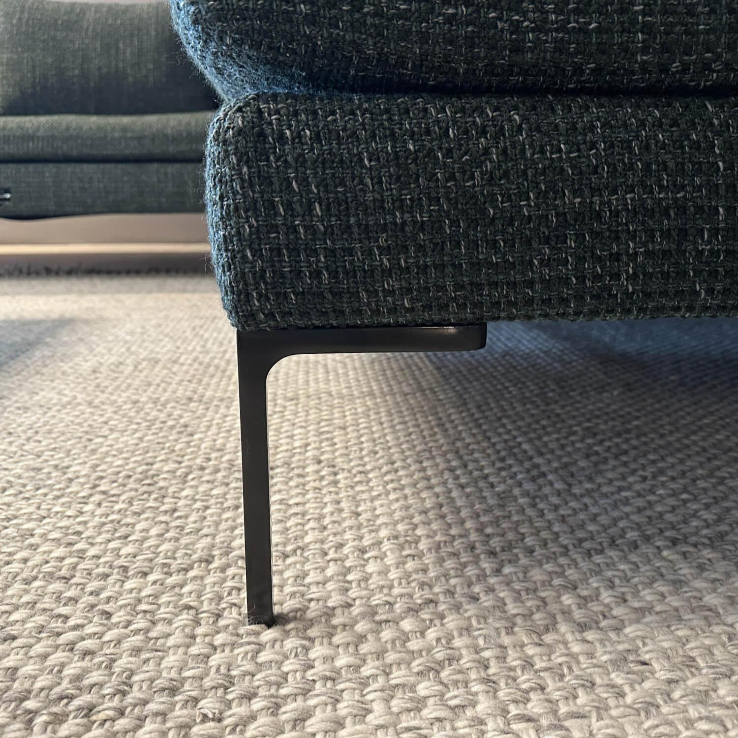 B&B Italia - Ecksofa Charles Large Stoff Super Sirte Kieferngrün Füße Aluminium Schwarz Verchromt Lackiert - 6