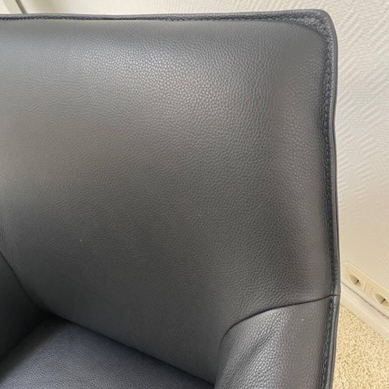 Leolux - Sessel Mayuro Leder Senso Schwarz Gestell Silber - 4
