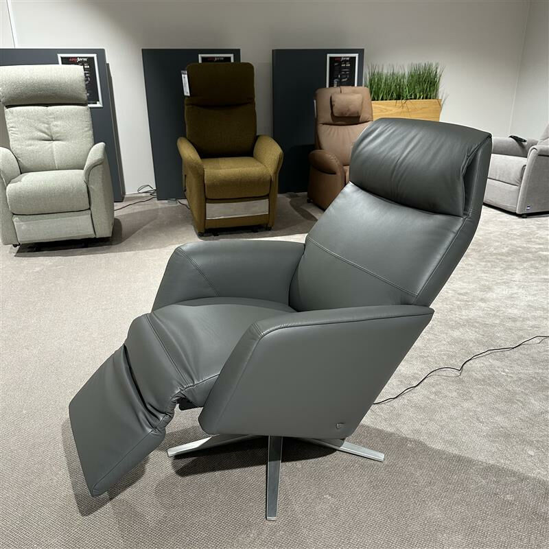 Stressless - Sessel Scott Sirius Leder Paloma 094 Metal Grey Gestell Aluminium Gebürstet Mit Massagefunktion - 3