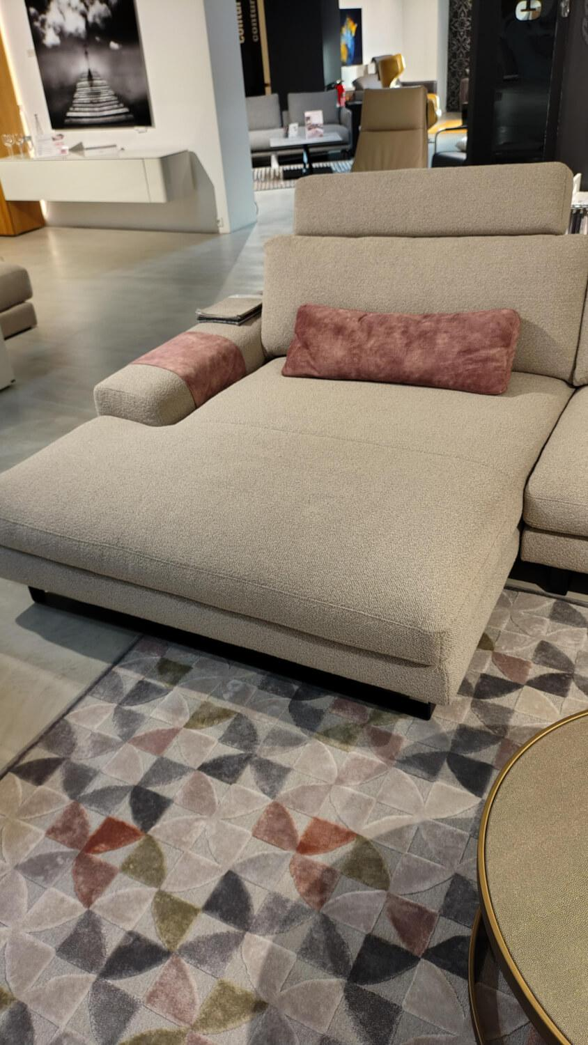 Activineo - Wohnlandschaft Belladonna Stoff 4 Dream Nature Beige Füße Metall Schwarz Inklusive 2 Nierenkissen - 4