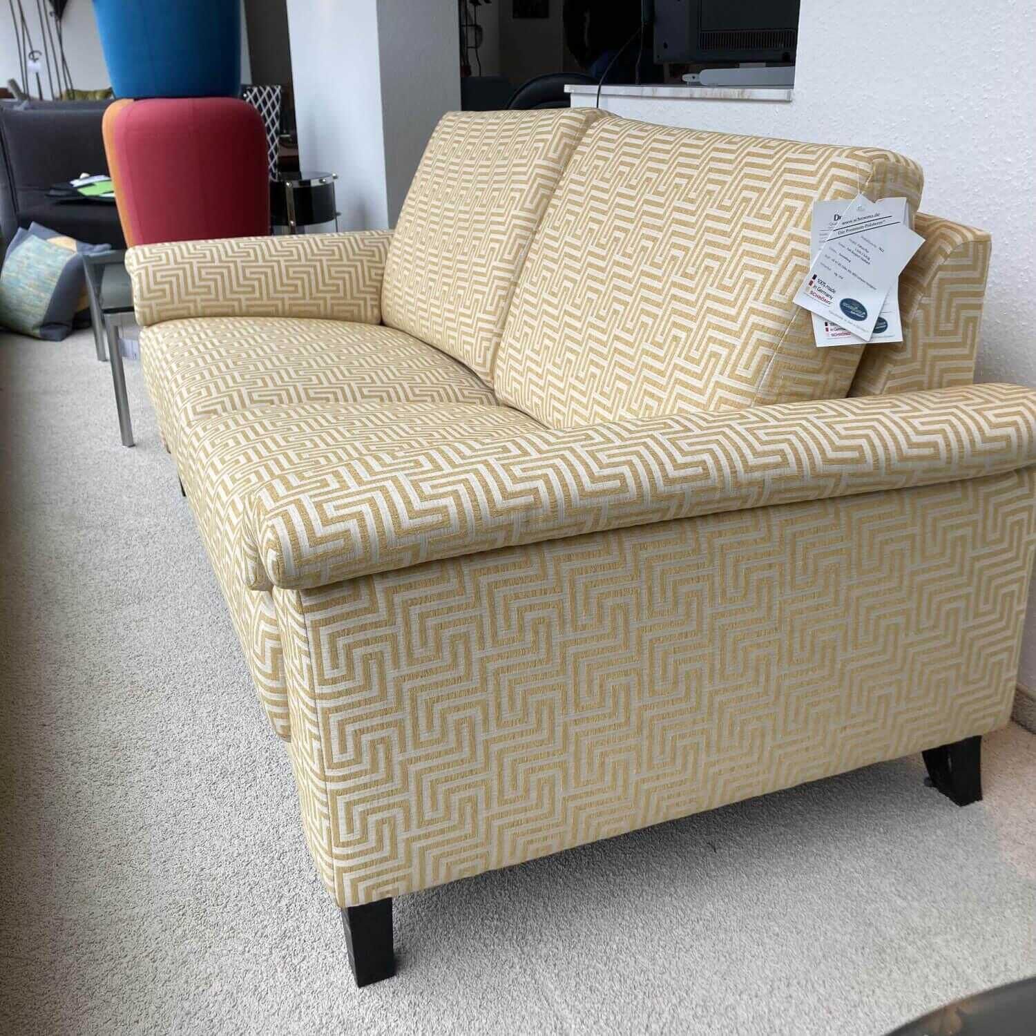 Schröno - Sofa Palma Plus Stoff 654769 Fuss Hochglanz Schwarz - 3