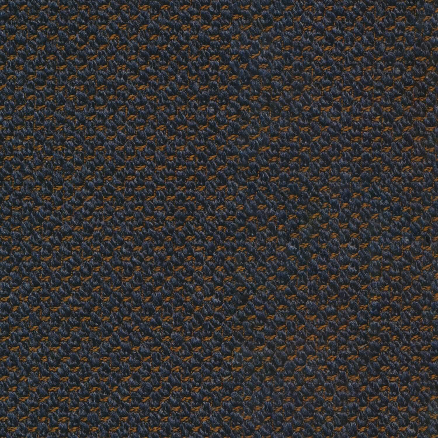 Signet - Sessel Jester Bezug Stoff Varese Blau-Kupfer Untergestell Feinstruktur Schwarz Inklusive Hocker - 2