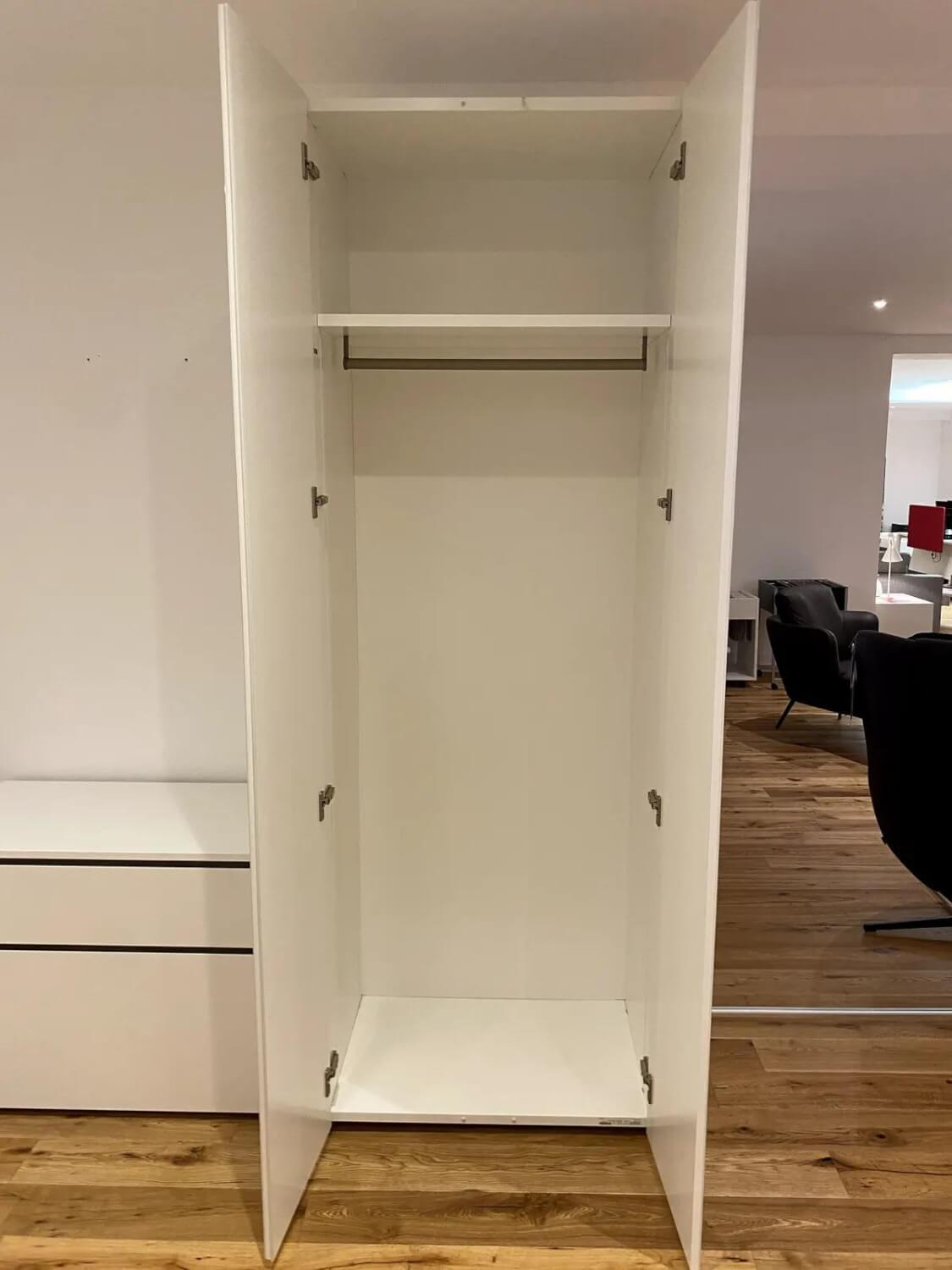 Interlübke - Schrank Collect Plus Lack Matt Und Klarglas Optiwhite Schneeweiß Inklusive Sideboard Just Cube - 5