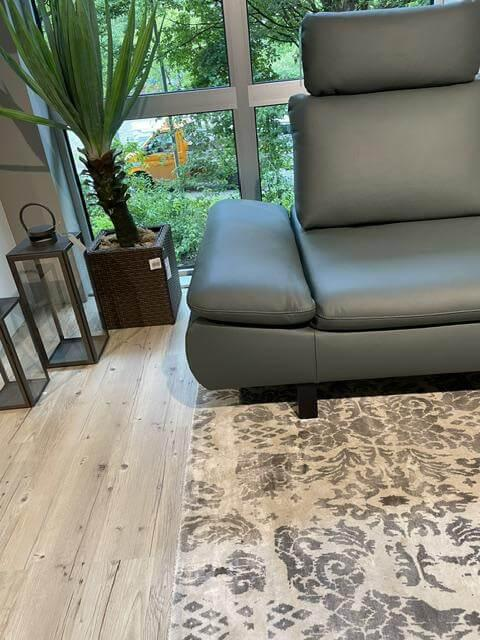 Activineo - Ecksofa Bergamo Leder W2 Opal Grün Gestell Schwarz - 7
