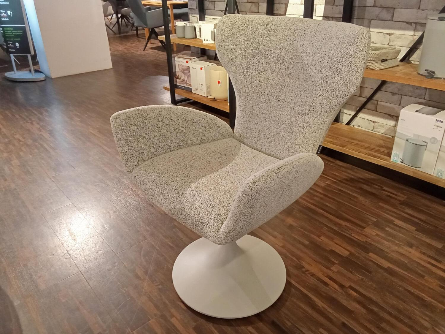 Musterring - Essgruppe JustB Esstischplatte Lack Seidengrau Stoff Bouclé Elegant Wish Champagne Beige - 2