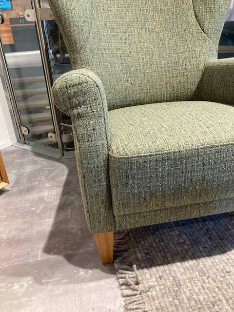 DFM - Sessel Nick Stoff Marinet 55 Green Grün mit Hocker - 4