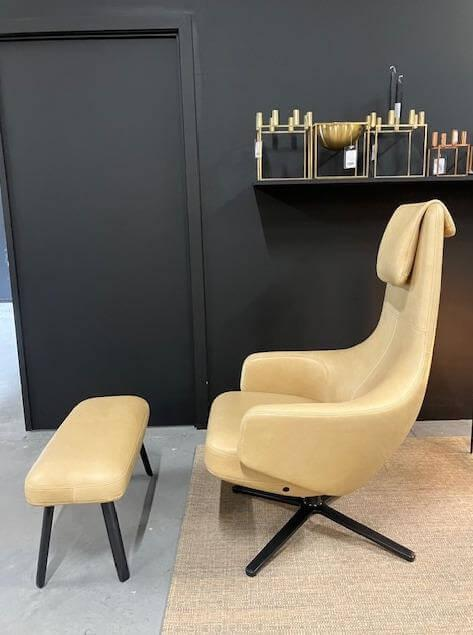Vitra - Loungesessel Repos Naturleder F Caramel Braun Gestell Metall Schwarz Inkl. Panchina - 6