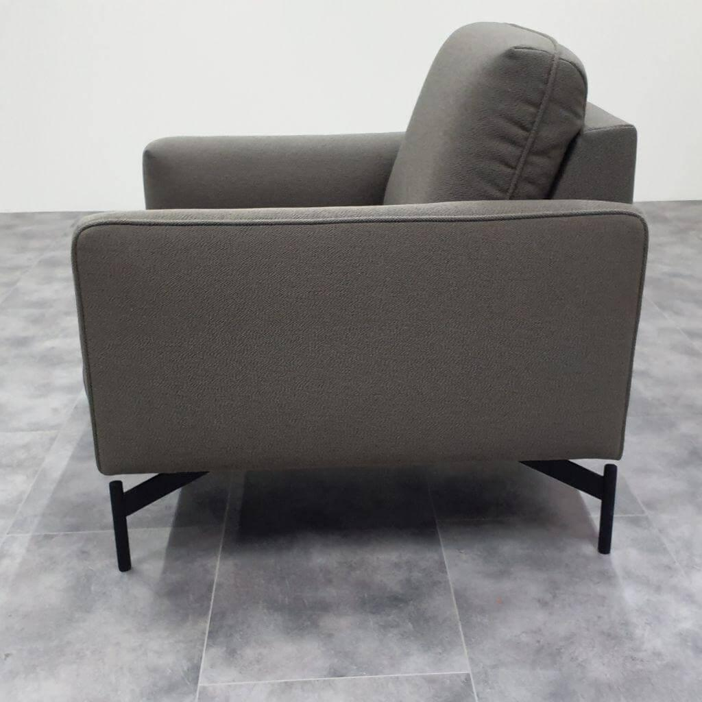 Johann Jakob - Sessel 1360 04 E14 Stoff 24 QFashion Grey Grau Gestell Metall Anthrazit - 2