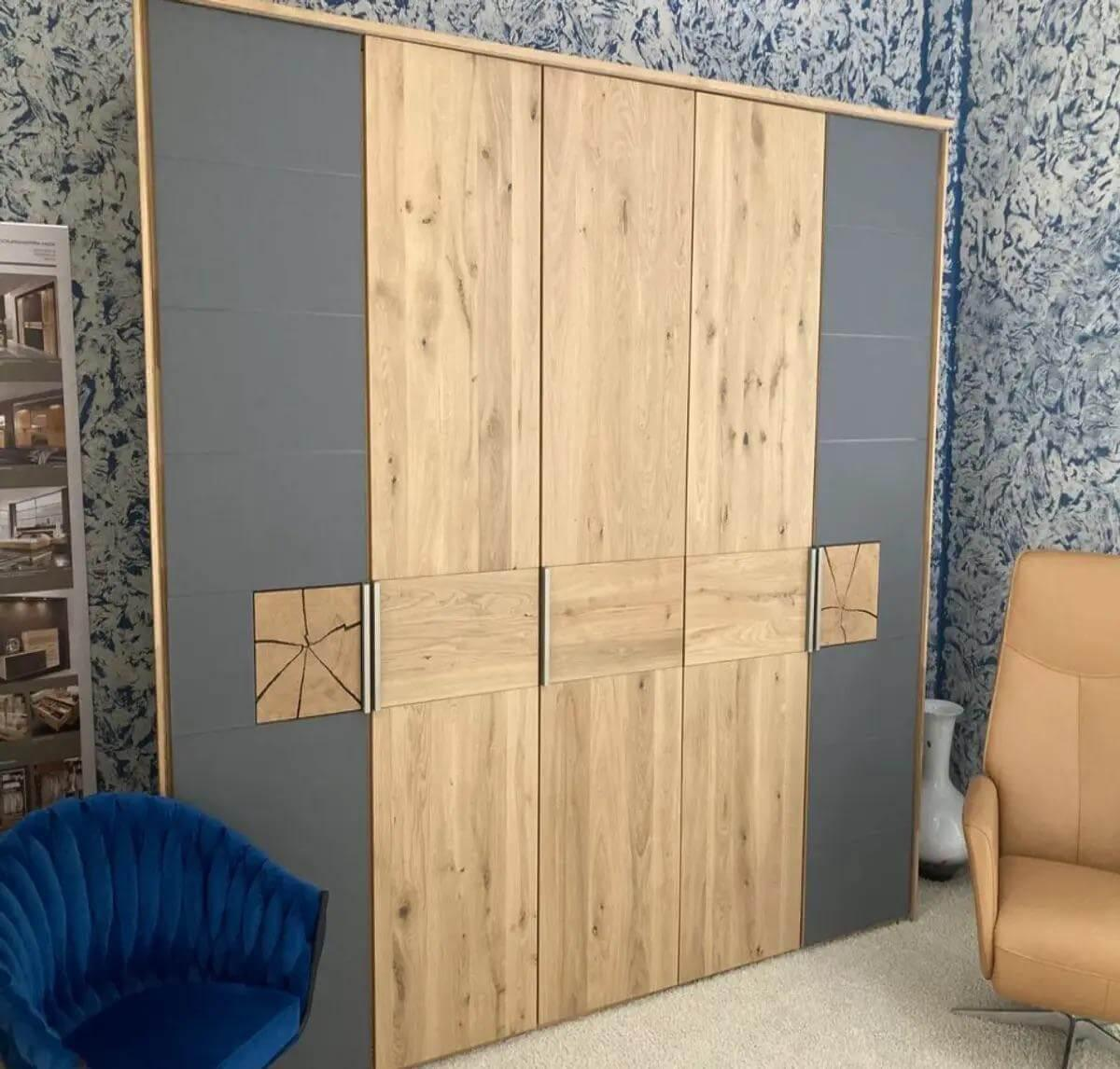 Thielemeyer - Schlafzimmer Mira Wildeiche Massiv Absetzung Glas Grau - 5