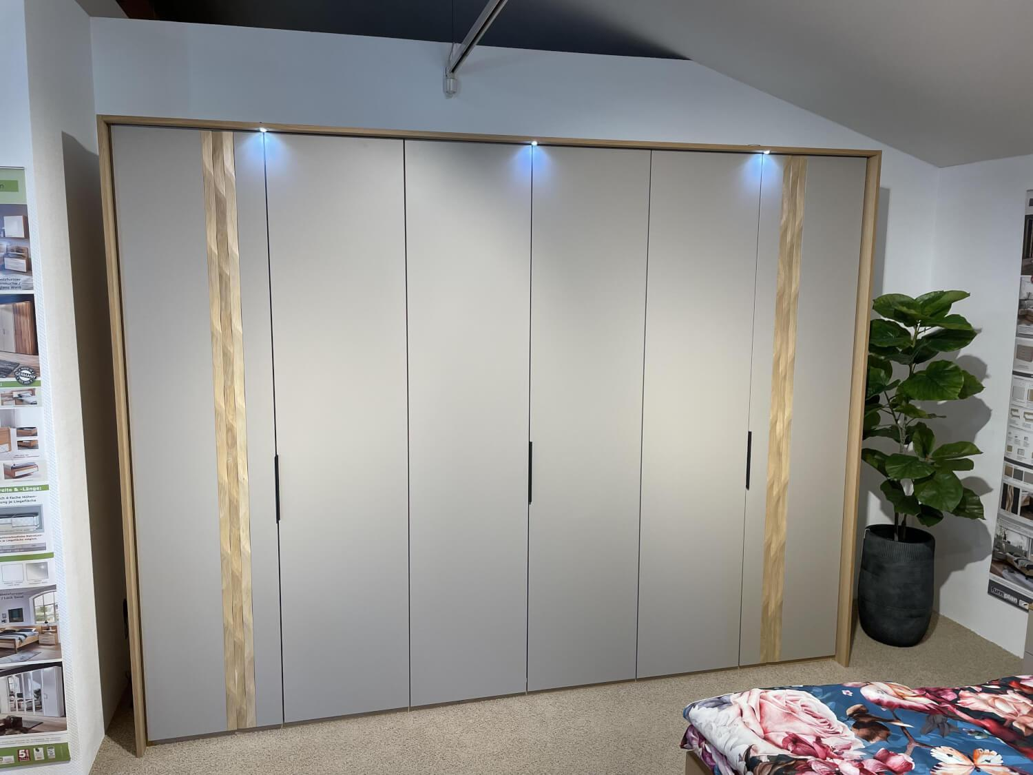 Disselkamp - Kleiderschrank Callao Balkeneiche Und Lack Taupe Grau Beige - 3
