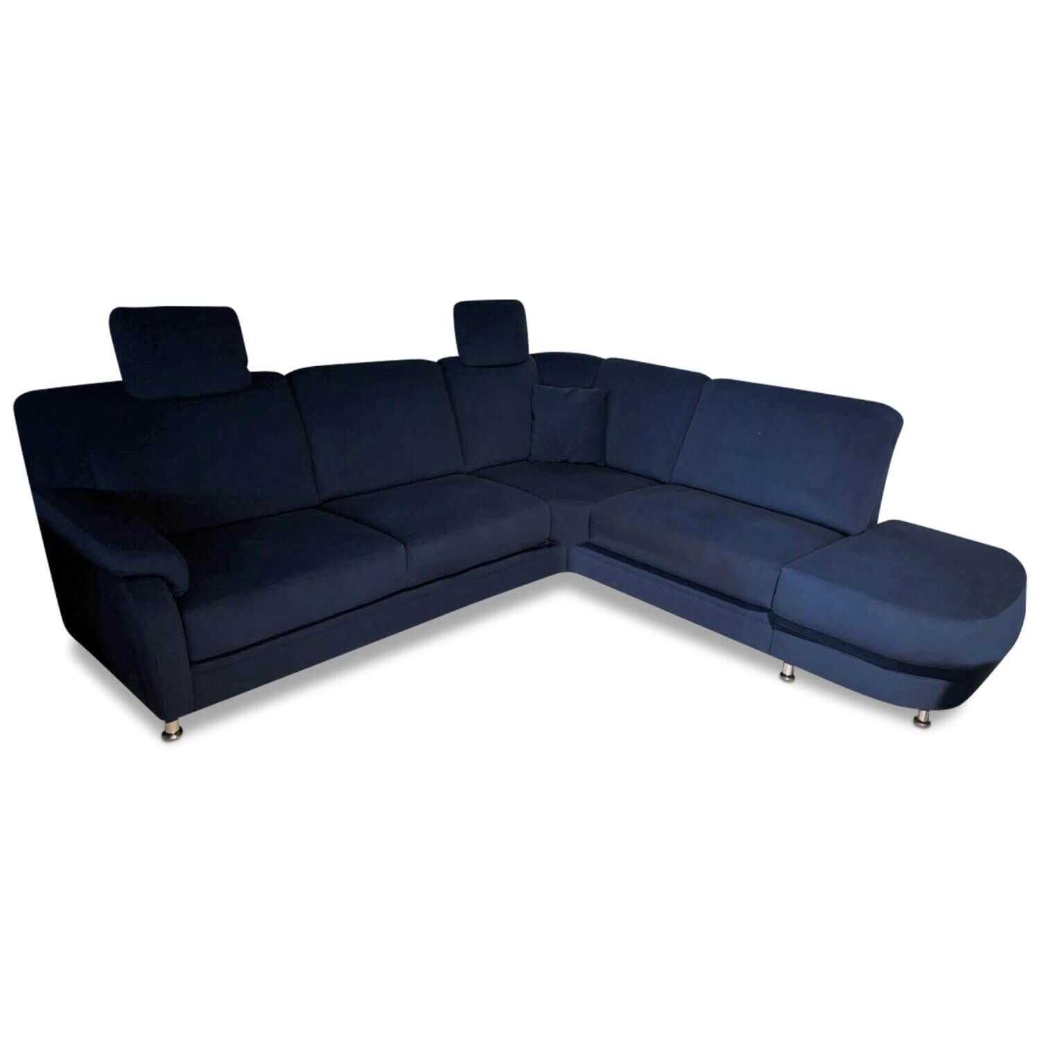 Zehdenick - Ecksofa Tango in Stoff Marineblau - 1