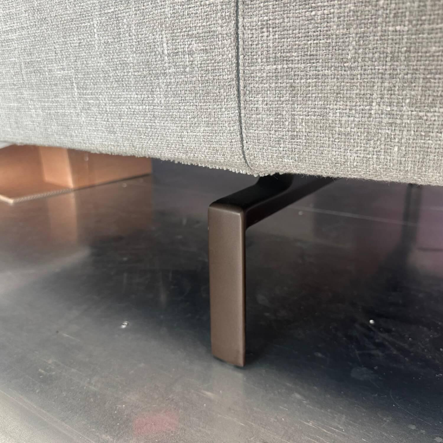 Walter Knoll - Ecksofa Muud Stoff Canto Pearl Beige Kufen Metall Matt Schwarz Pulverbeschichtet Mit Stoppgleitern - 8