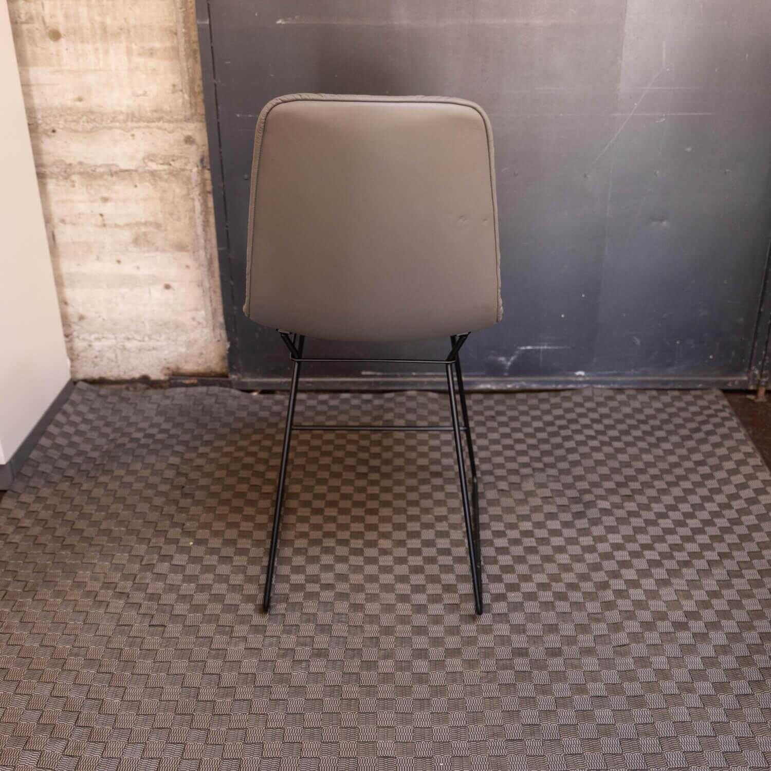 2er-Set Leya Counter Chair Leder Sahara Grau