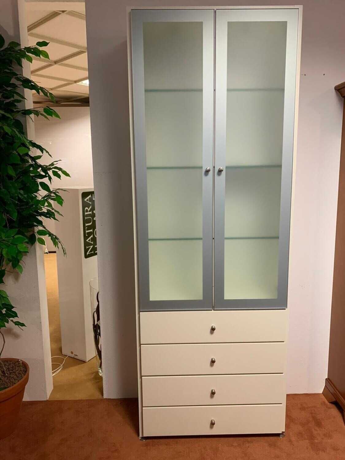 Hülsta - Vitrine Mega Design Satinierte Glastüren mit Alurahmen - 1