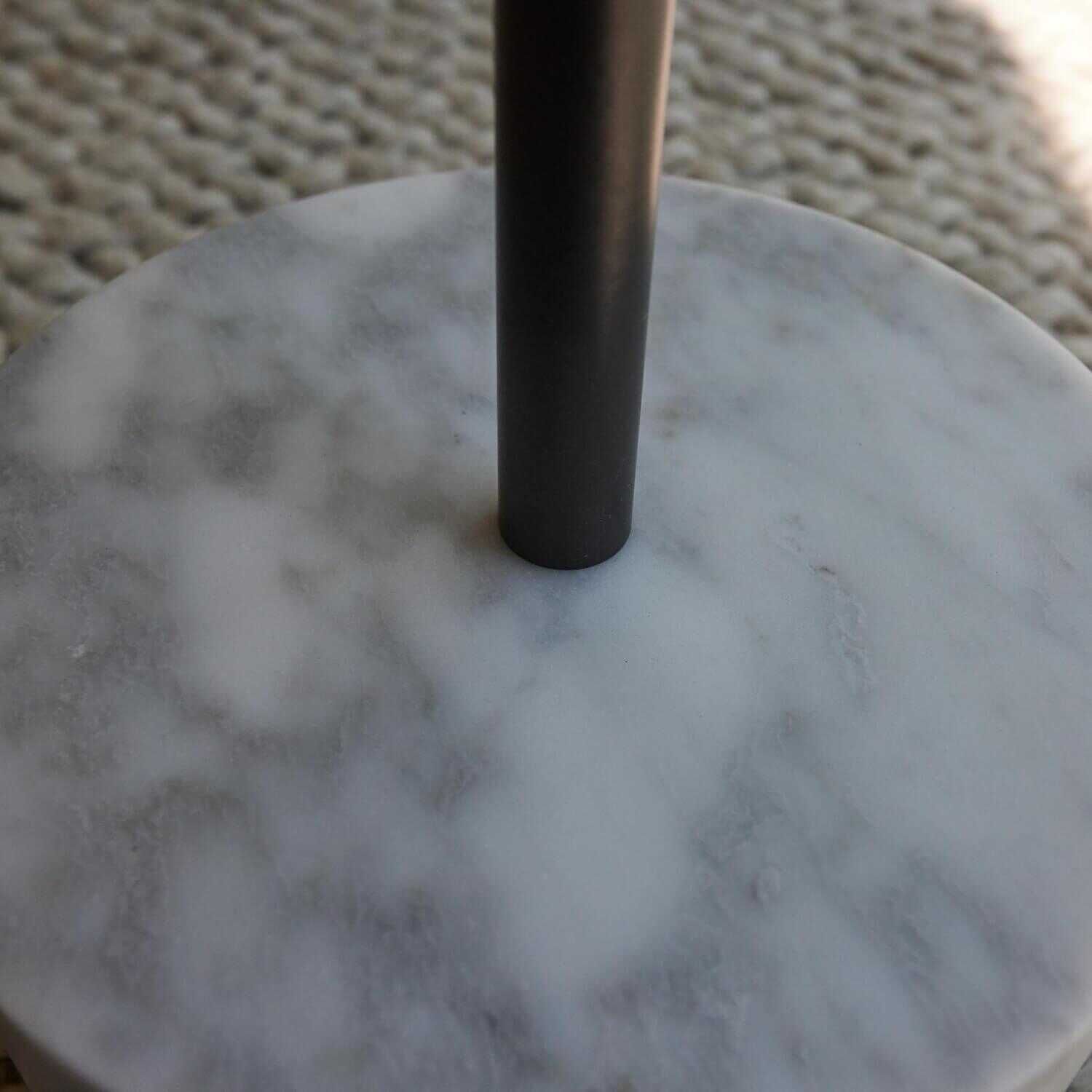 Cassina - Beistelltisch 9 Basis Und Platte Marmor Carrara  Gestell Anthrazit - 3