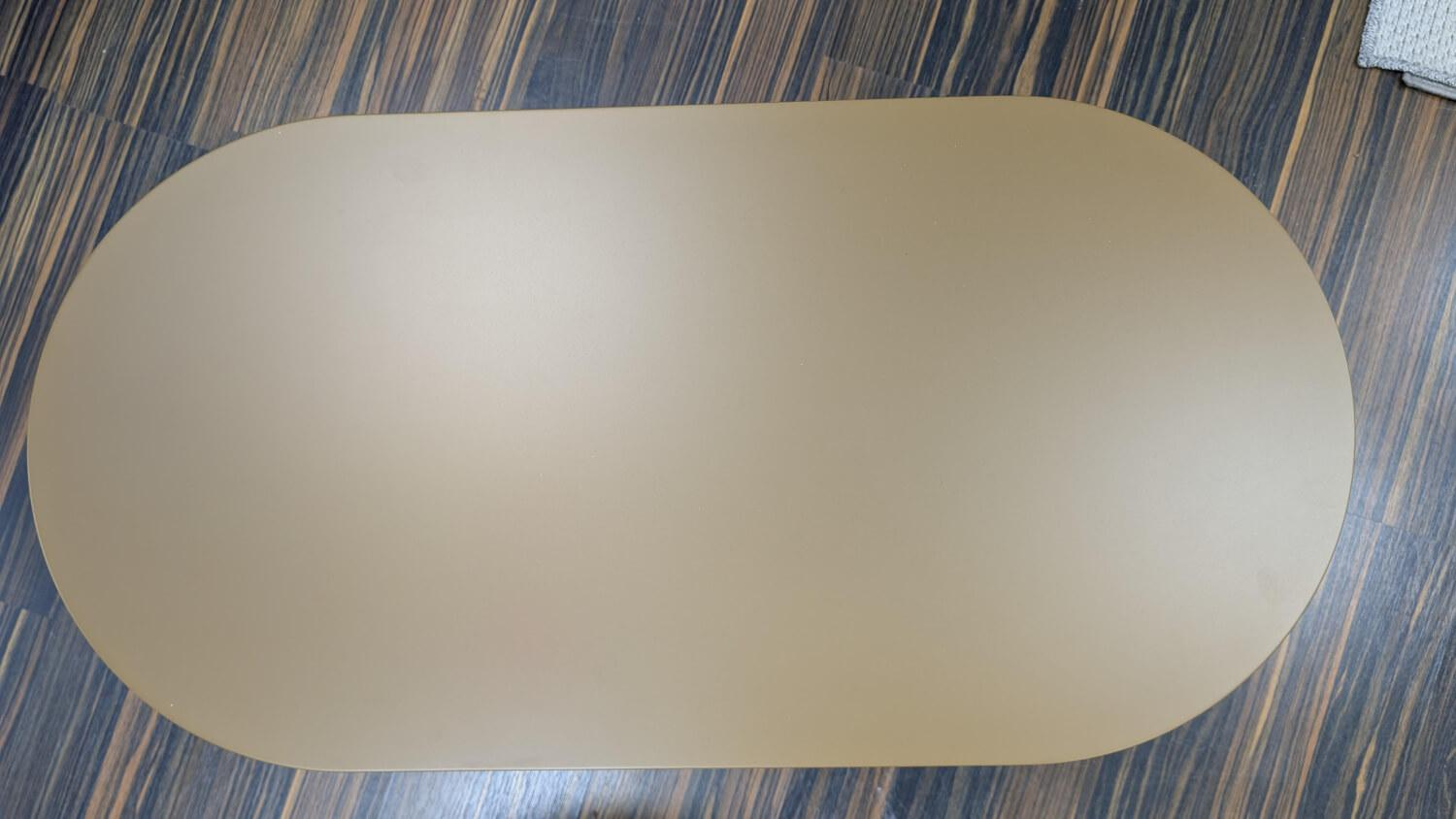 COR - Couchtisch Bond Oval Platte MDF Und Gestell Metall Ackerbraun Lackiert - 2