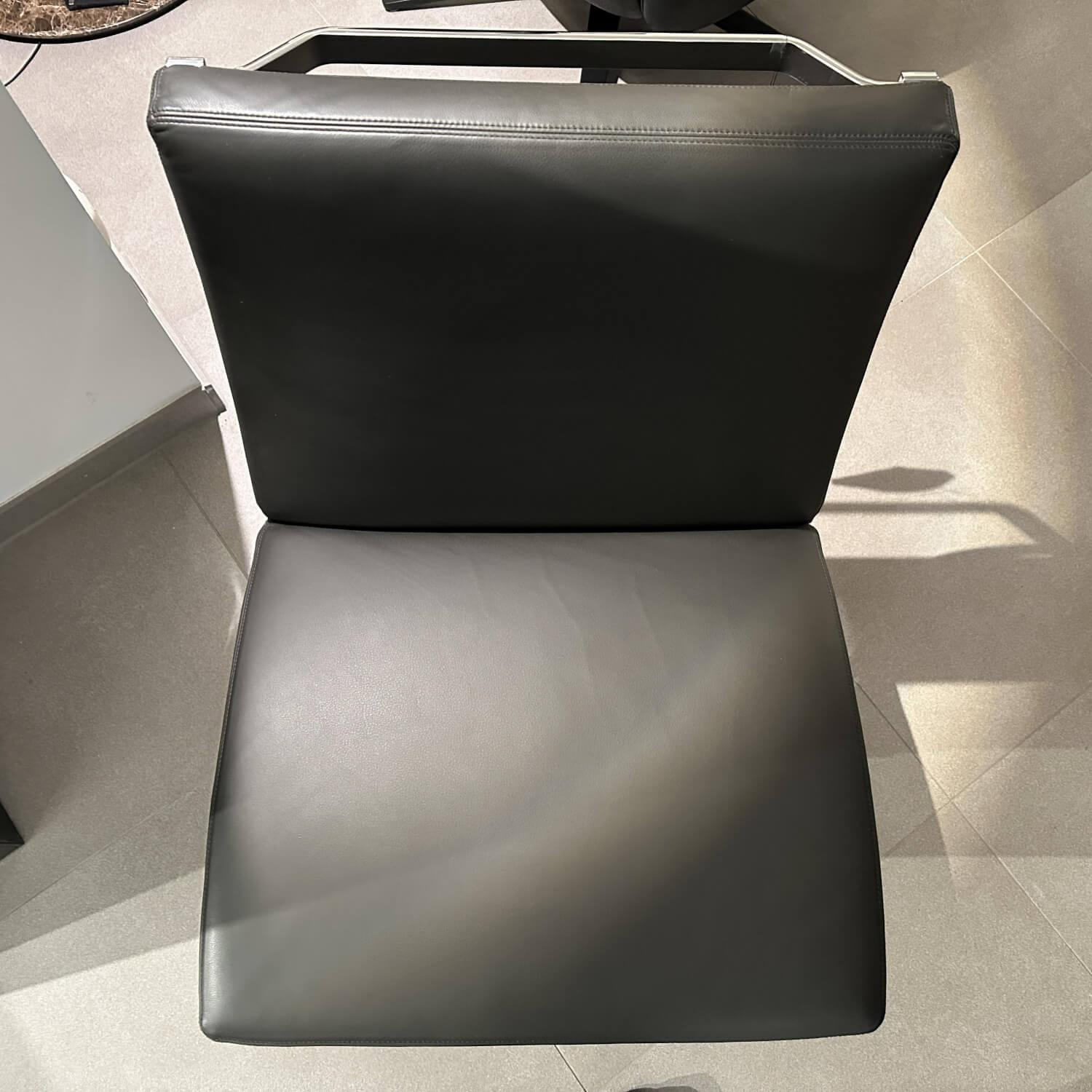 Walter Knoll - Sessel Berlin Chair Leder Congress 55 Schwarz Gestell Chrom - 3