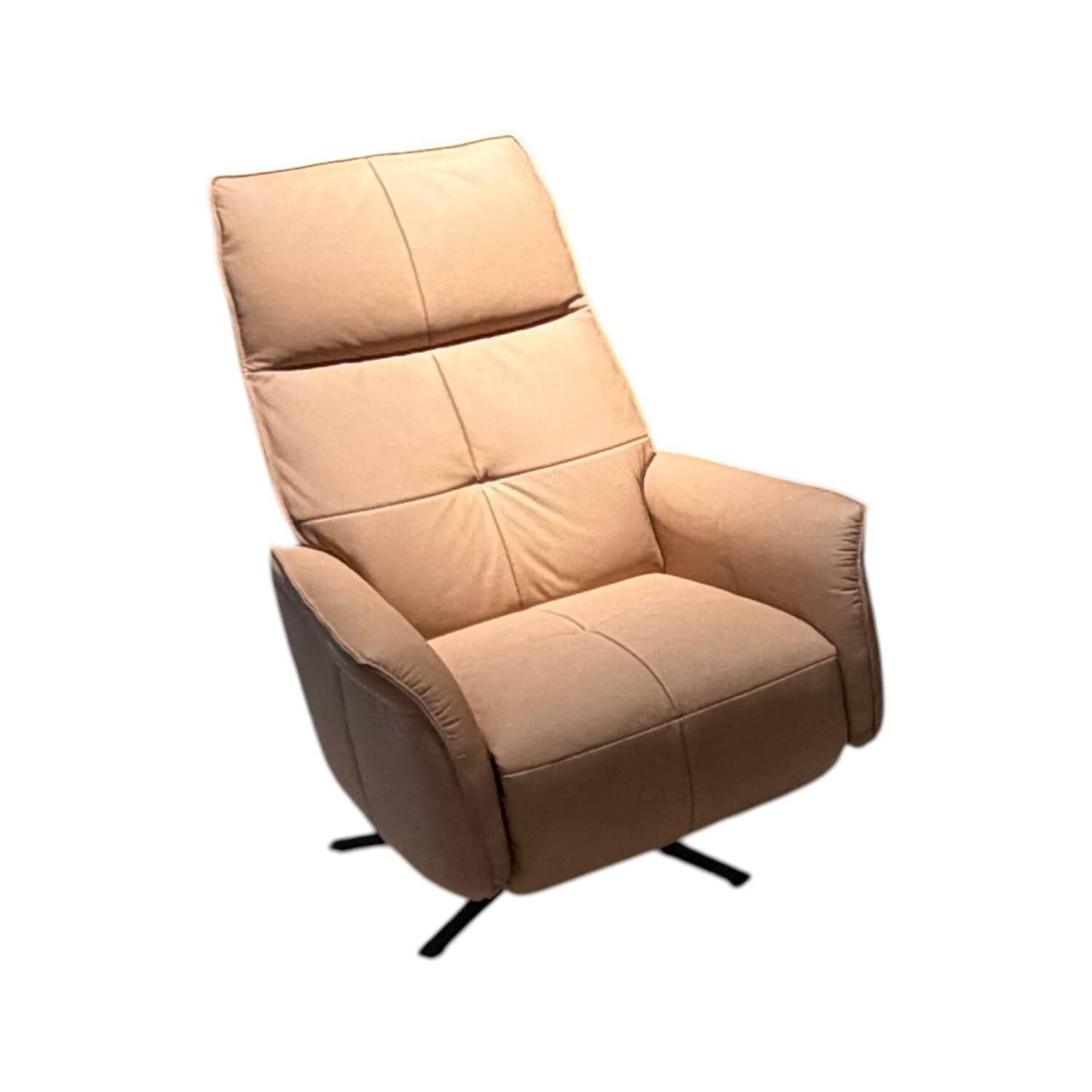 himolla - Relaxsessel Quartett 9361 36V Leder 24 Longlife Mousse Beige Braun Sternfuß Metall Anthrazit Mit Herzwaage Funktion - 1