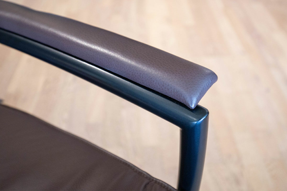 Strässle - Relaxsessel Leeno Leder Montana Dunkelbraun Gestell Aluminium Schwarz Mechanisch Verstellbar - 6