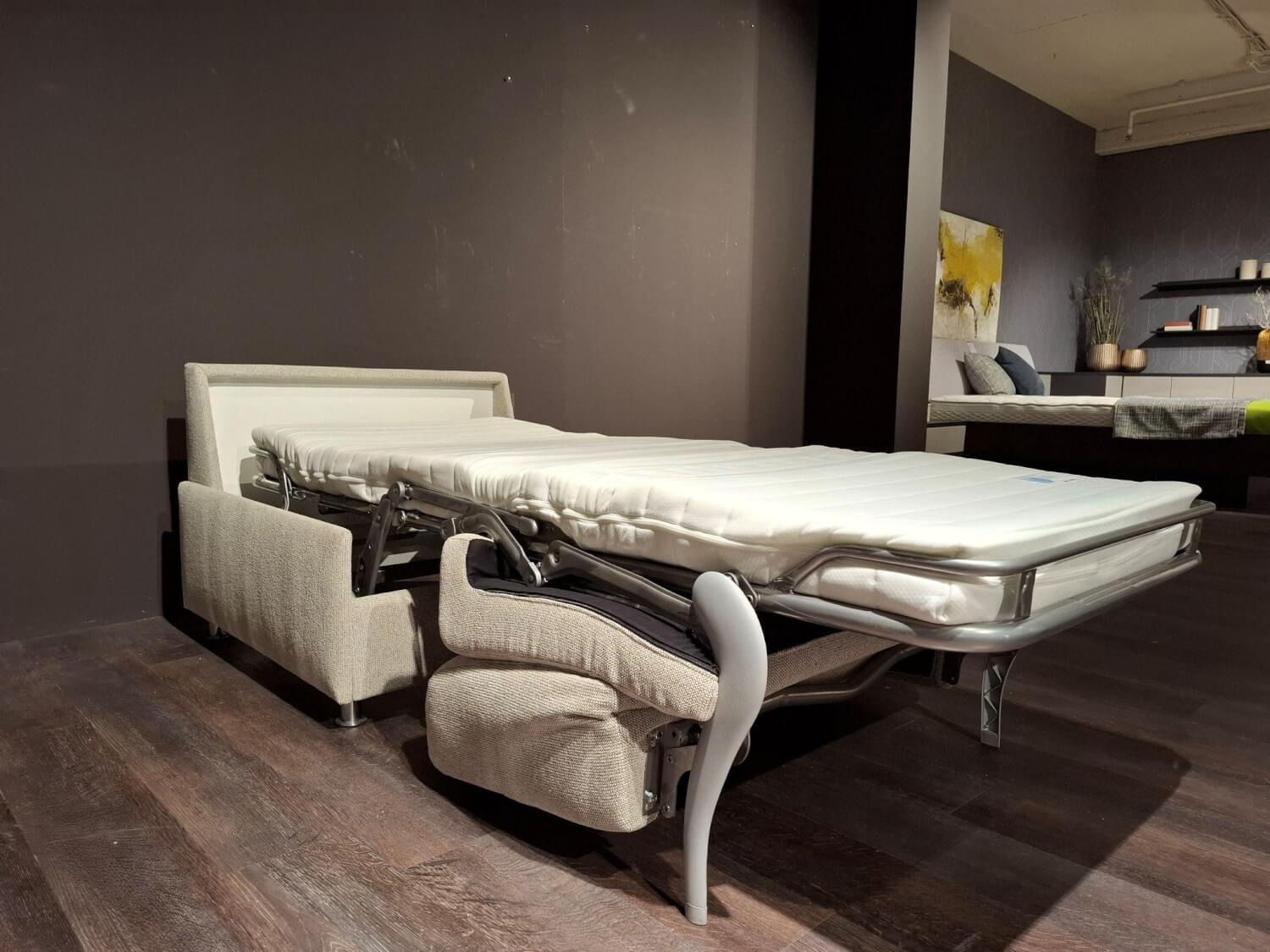 Bali - Schlafsessel Messina Stoff Beige Creme 8-2504 Metallfuß Chrom - 3