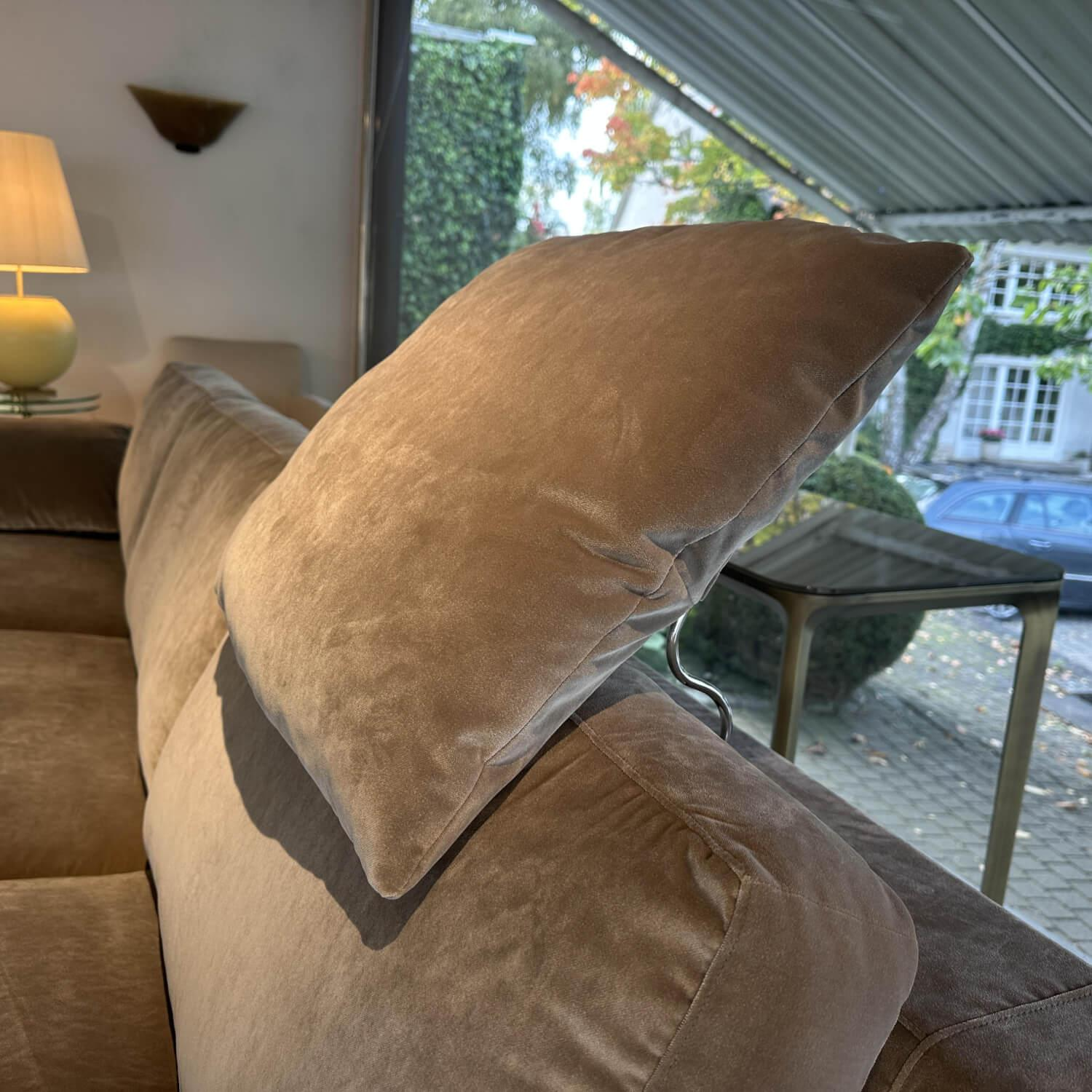 Bielefelder Werkstätten - Ecksofa Inspiration Stoff Feinvelour City Velvet Sand Braun - 6