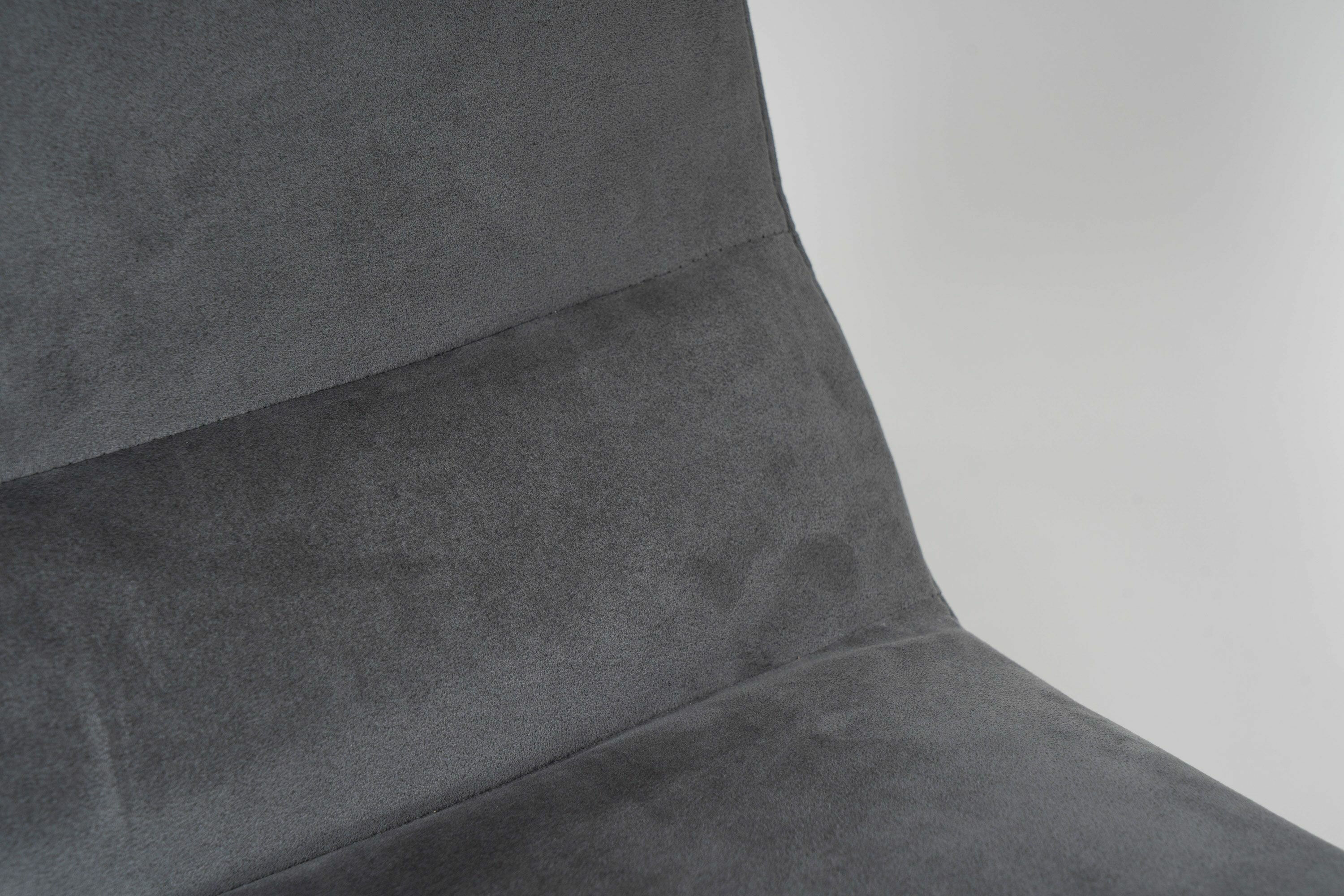 Ligne Roset - Stuhl Bendchair 10260900 Bezug Stoff Alcantara Chick Grau 6404 Kufengestell Metall Schwarz - 3