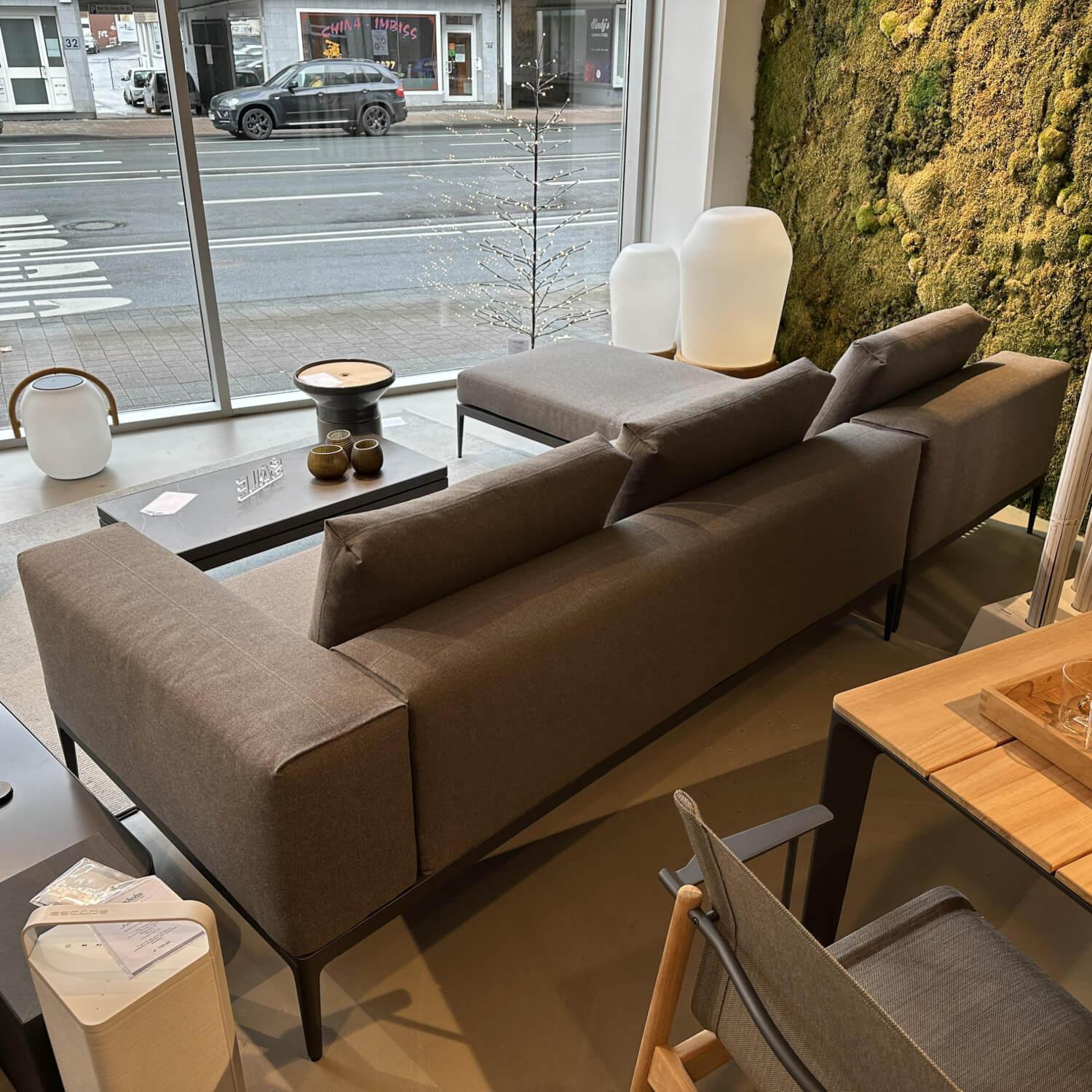 Gloster - Loungegruppe Grid Stoff Blend Coal Grau Gestell Aluminium Meteor Schwarz Pulverbeschichtet - 6