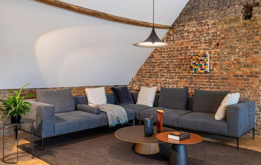Walter Knoll - Ecksofa Jaan Living Stoff Lino Coal Grau Anthrazit Untergestell Matt Pulverbeschichtet Bronze Inklusive Kissen Ohne Plaid Ohne Beistelltische Ohne Dekoration Ohne Decken - 5