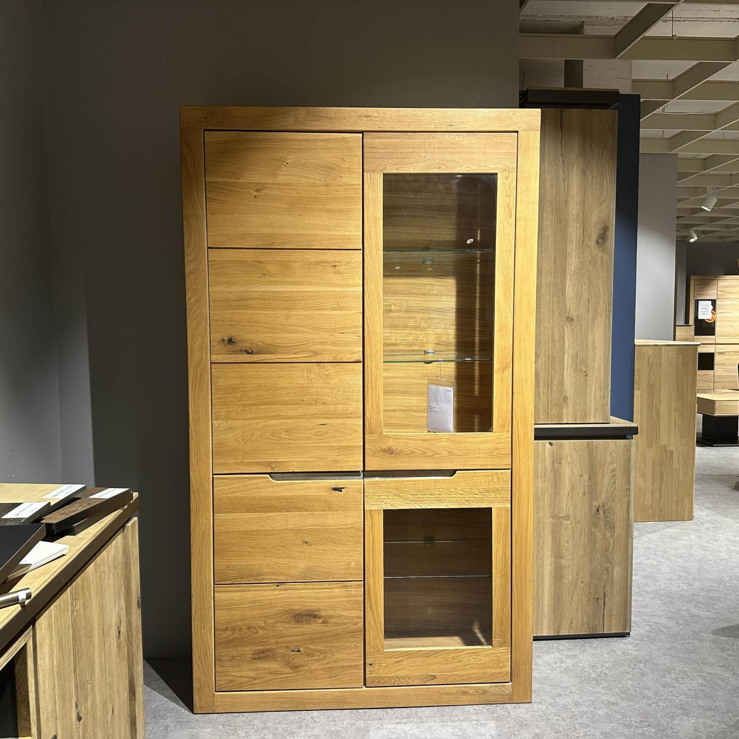 Infantil - Vitrine Irun 4-türig Wildeiche Massiv Geölt - 3