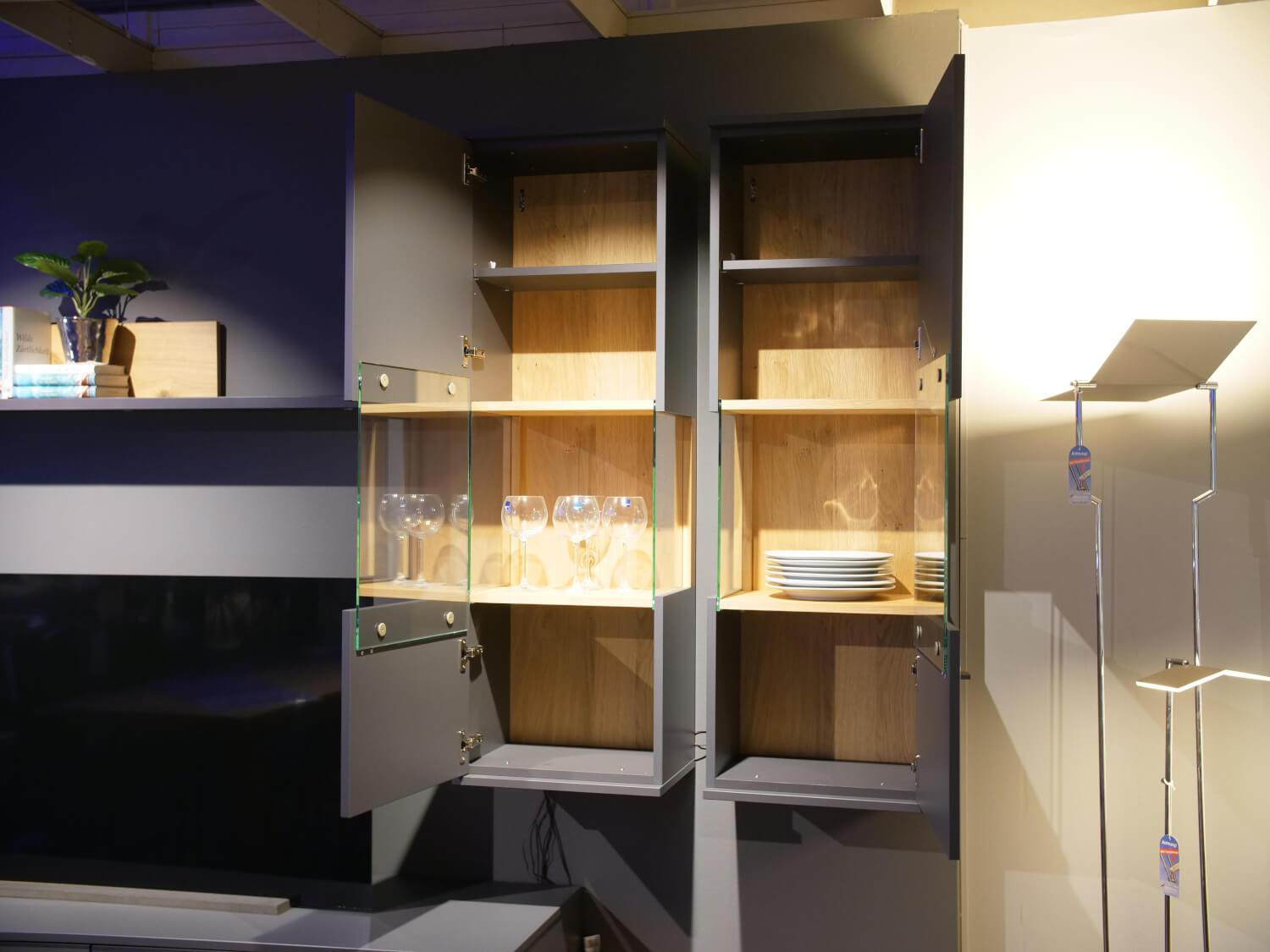 Mondo - Wohnwand Futura - 9752 Lack Schiefer Grau Matt PG2 - 8