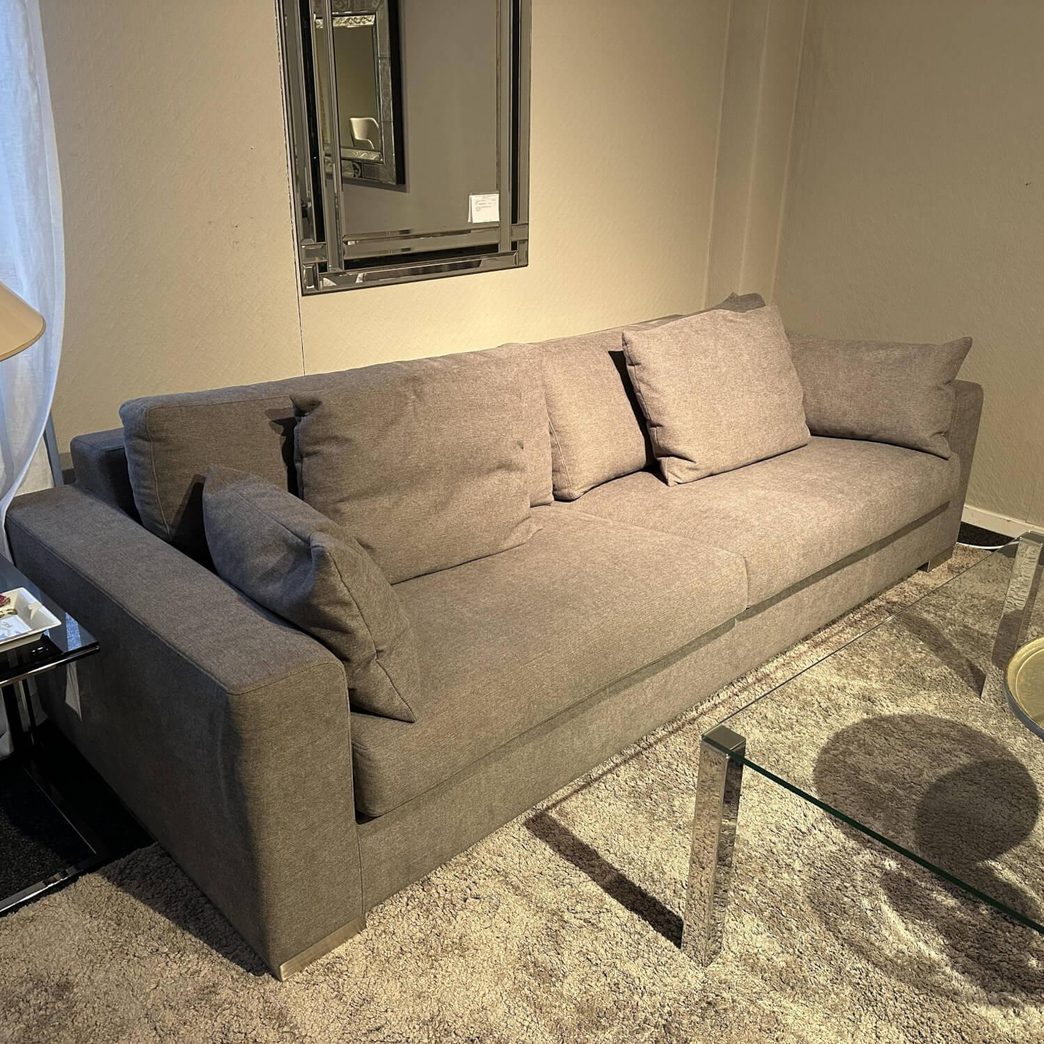 Bielefelder Werkstätten - Sofa Inspiration Stoff S Lario BW1745 181 Grau Füße Edelstahl - 3
