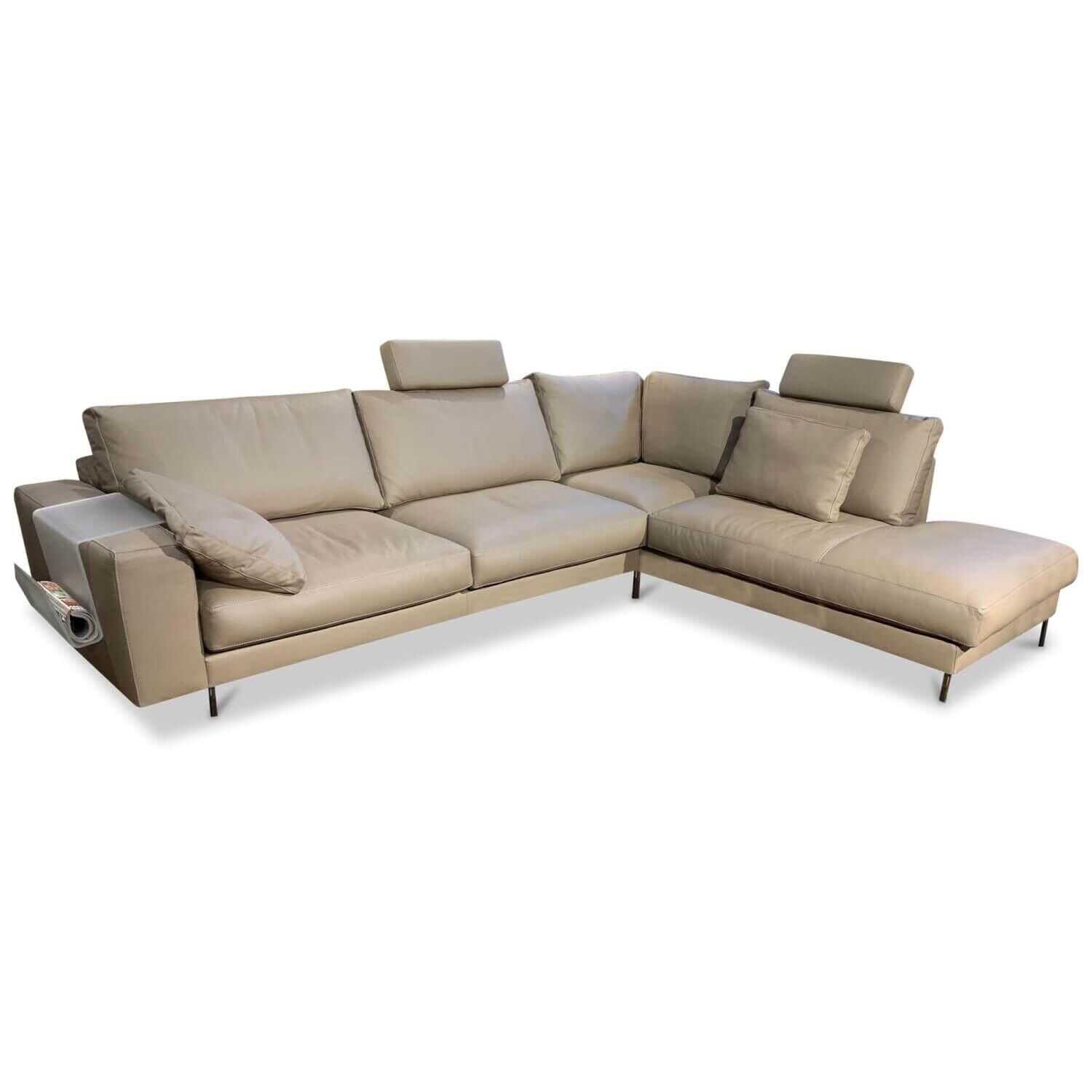 Meisterstücke - Ecksofa M100 Leder Braun Beige - 1