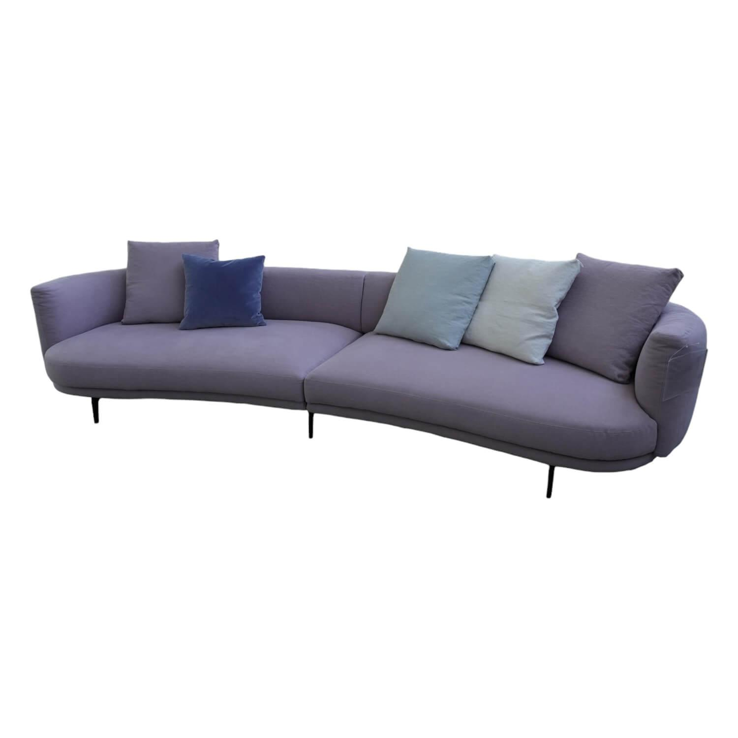 Walter Knoll - Sofa Maaru 850 Stoff Lino 7899 Magnolia Violett Metallgestell Matt Pulverbeschichtet Schwarz - 13